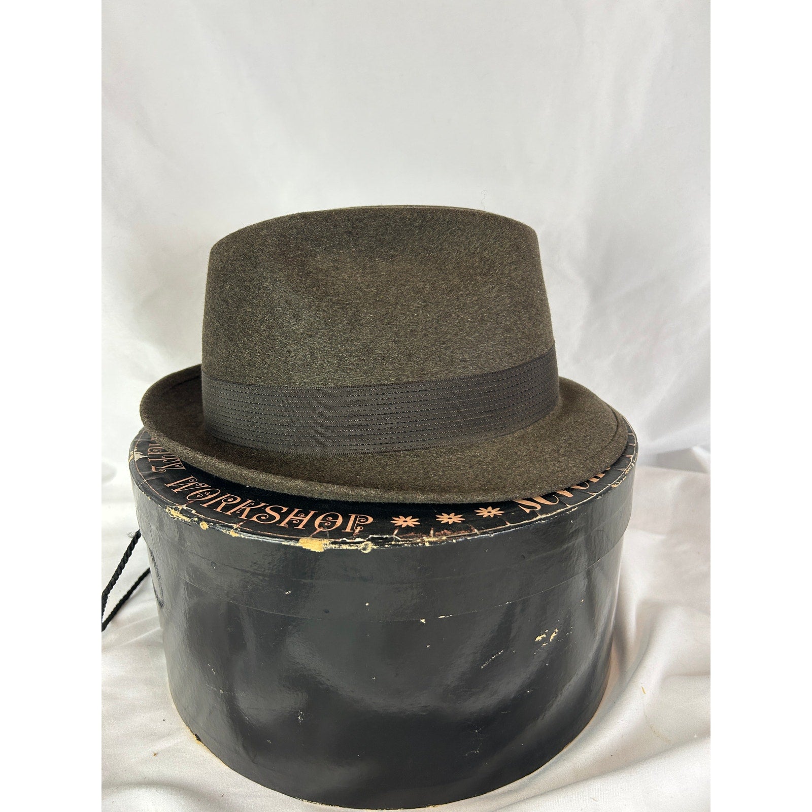 Dobbs Fifteen Brown Fur Felt Fedora Hat 7 1/4 With Box Vintage
