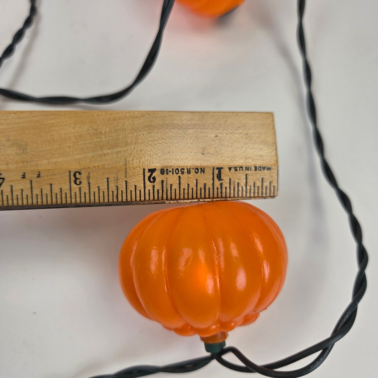 Vintage Halloween Jack O Lantern Pumpkin String Lights 10 Light Tested Working