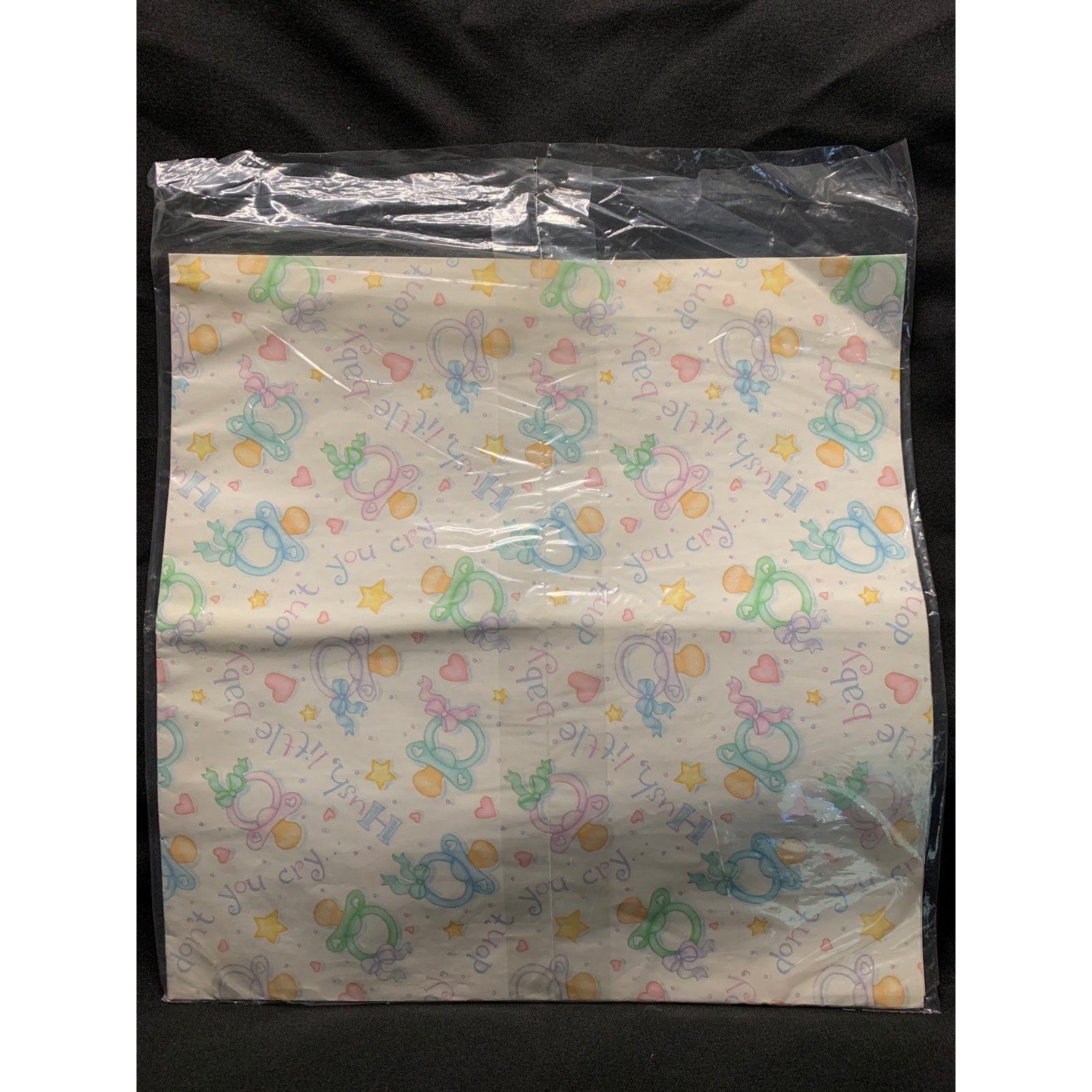 Vintage Baby Shower Gift Wrap Lot 3 Full Sheets Hallmark American Greetings