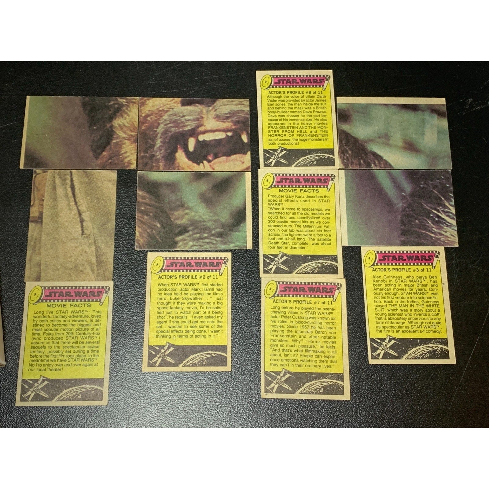 Vintage 1977 Star Wars Series 2 Topps Trading Cards With Stickers EX-NM