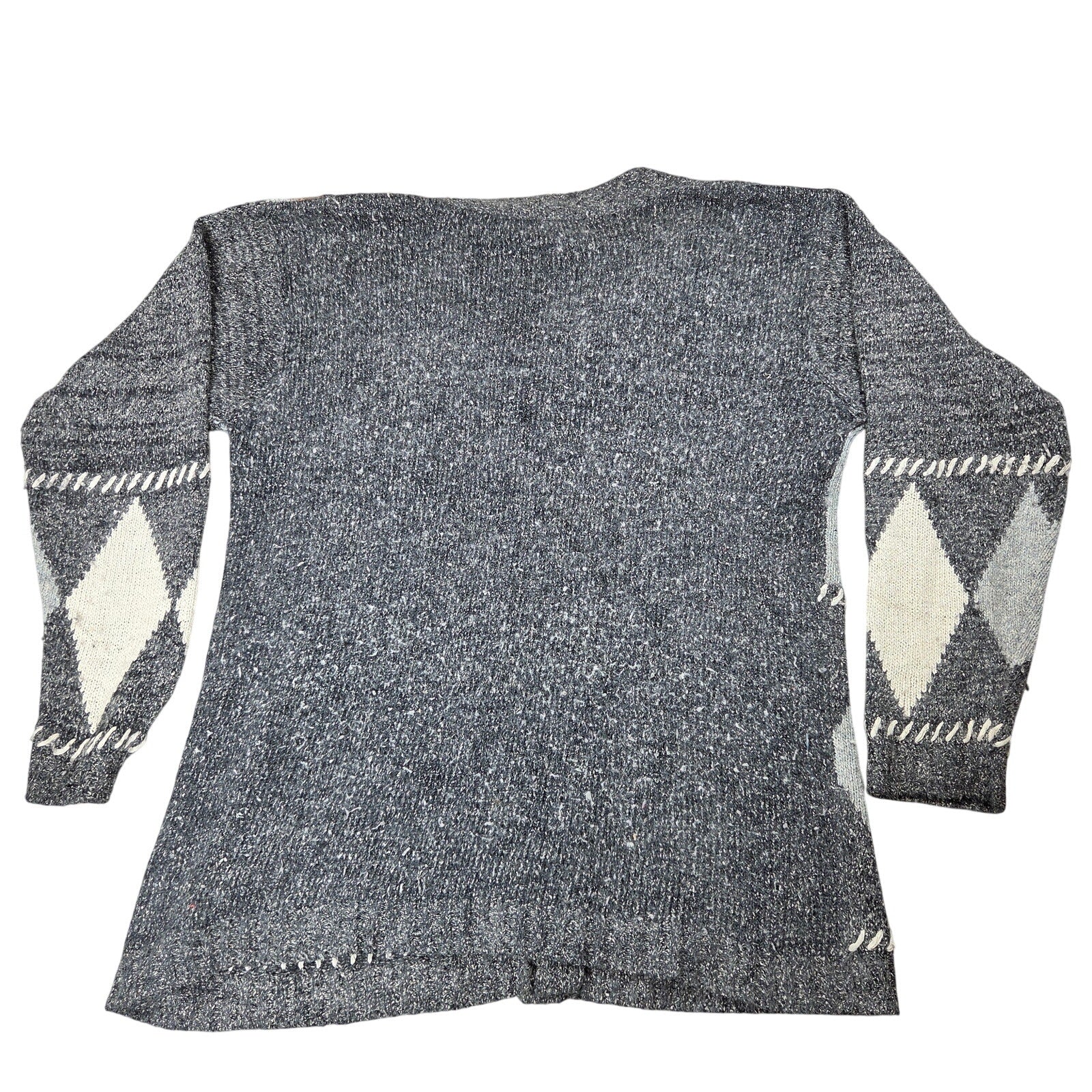Gina Peters Sport Vintage Silk Angora Cardigan Sweater M Hong Kong Made