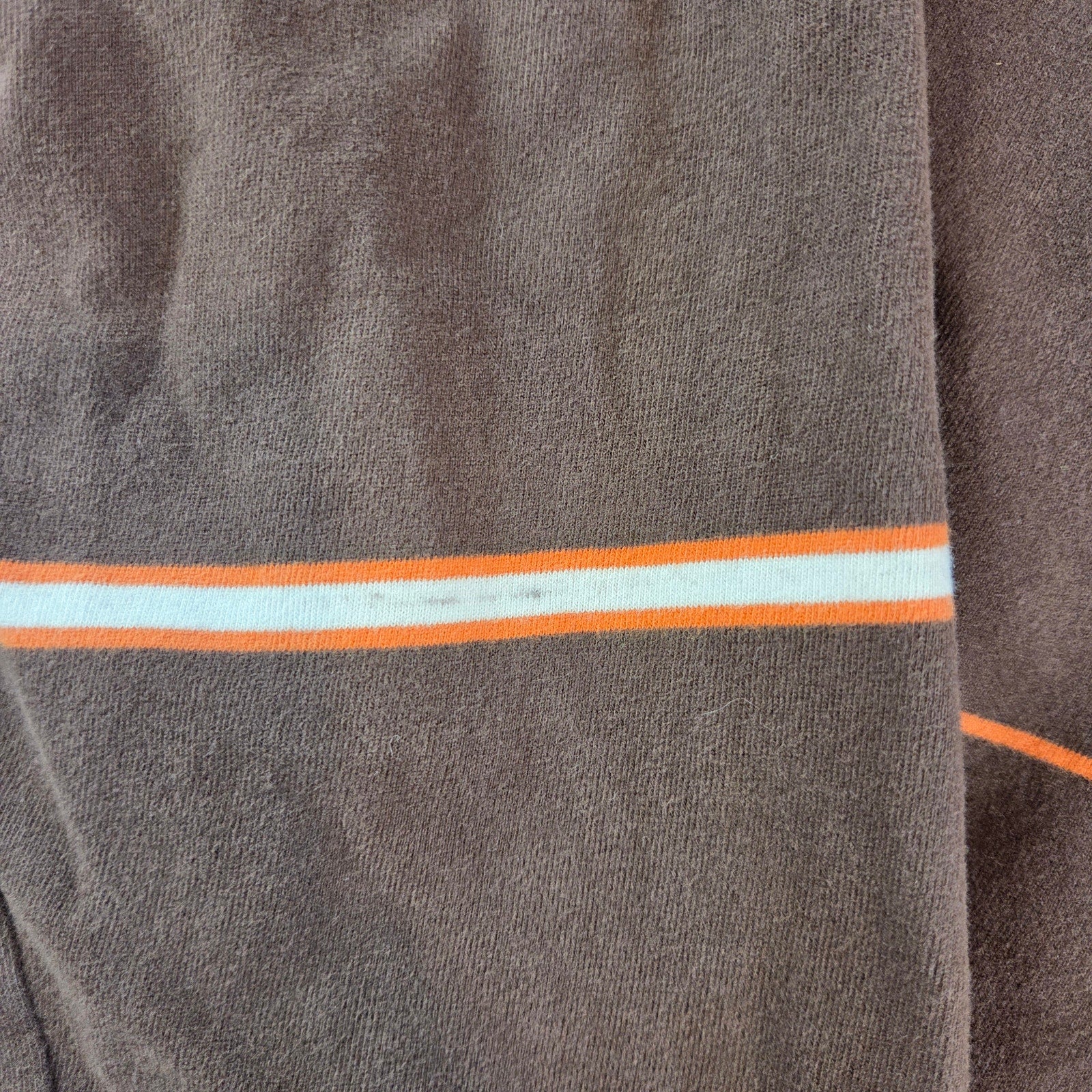 Abercrombie & Fitch Brown Striped Long Sleeve Polo Shirt XL Muscle Fit