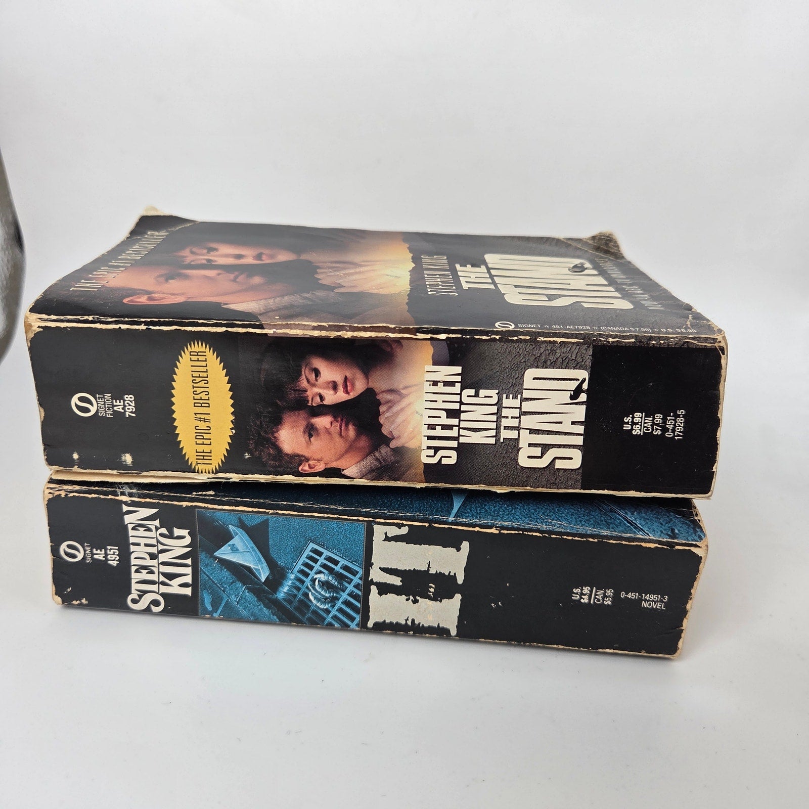 Stephen King It 1987 & The Stand 1991 Signet Paperback Book Lot Horror