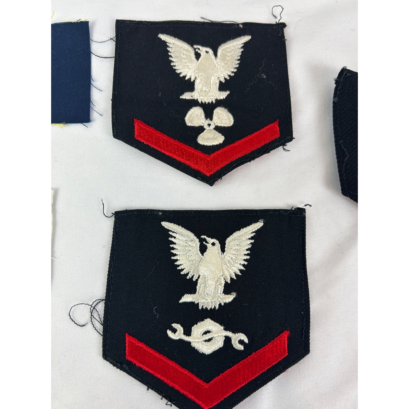 Military Patch Lot US Navy Ratings Eagle Insignia Uniform - 7pc