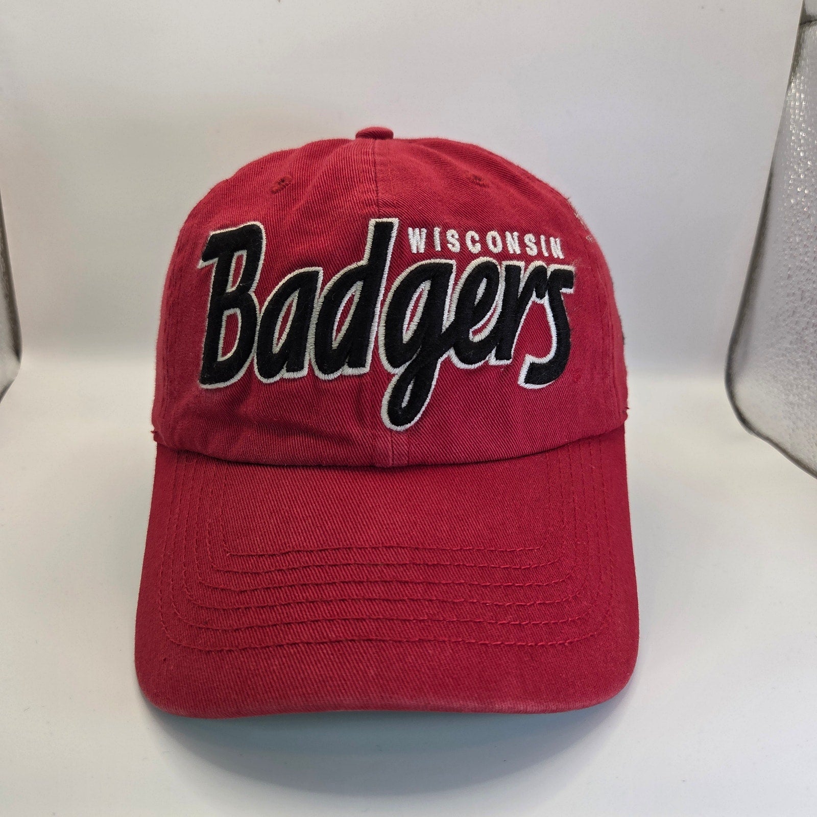 Wisconsin Badgers Snapback Hat ’47 Brand Red Adjustable Cap NCAA Cotton Vintage