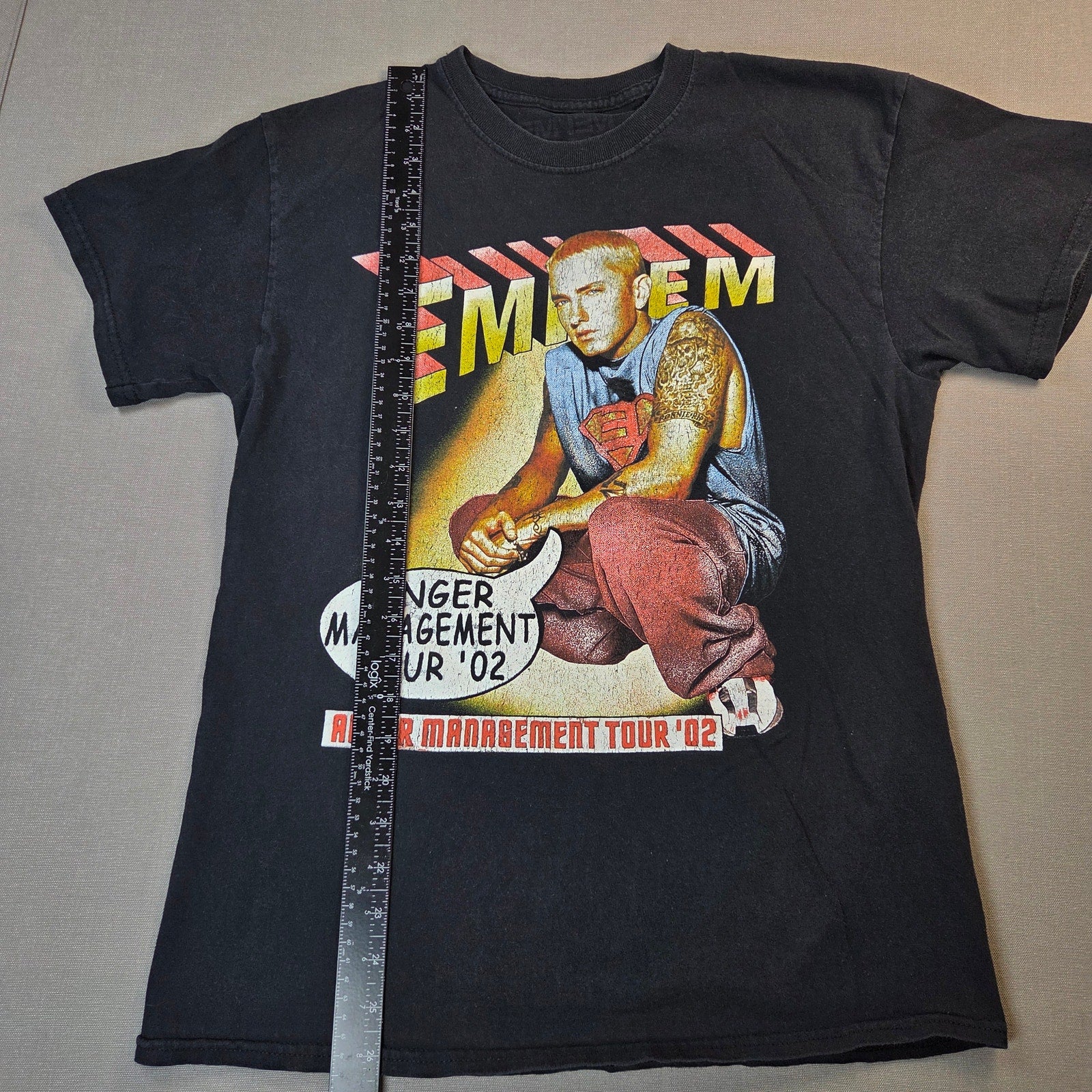 Eminem Anger Management Tour 02 Graphic T Shirt Black Adult Medium Rap Tee