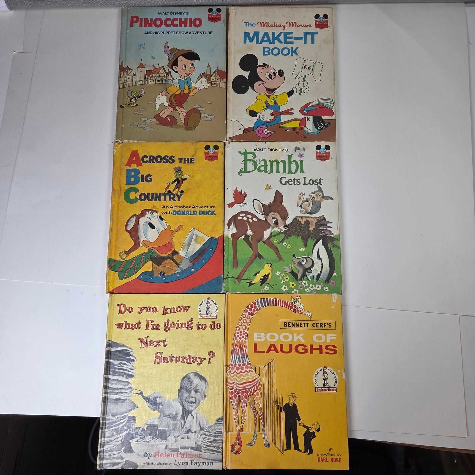 Vintage Disney Wonderful World Reading & Beginner Books Lot 6 Hardcover