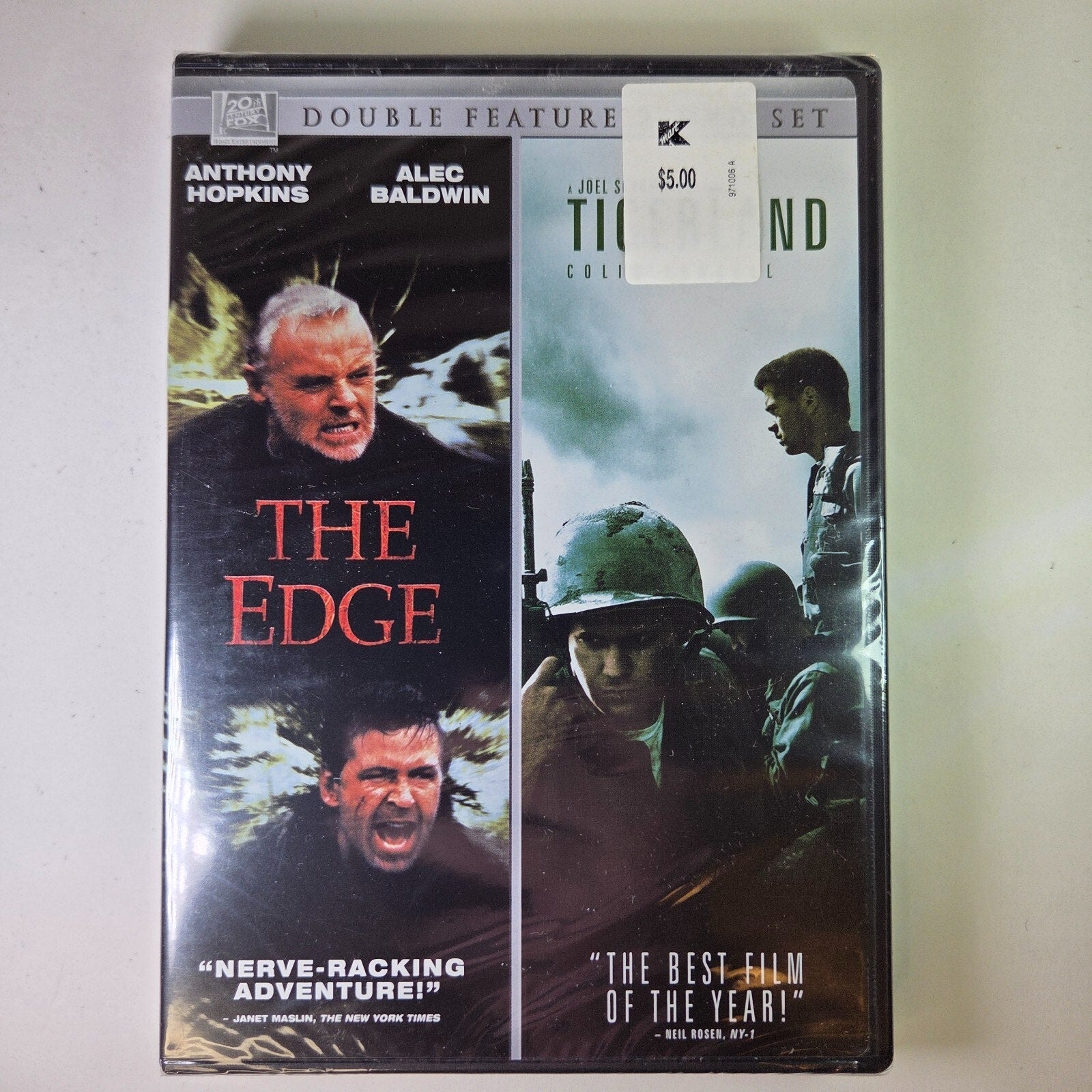 The Edge / Tigerland DVD Alec Baldwin Anthony Hopkins Colin Farrell - New Sealed