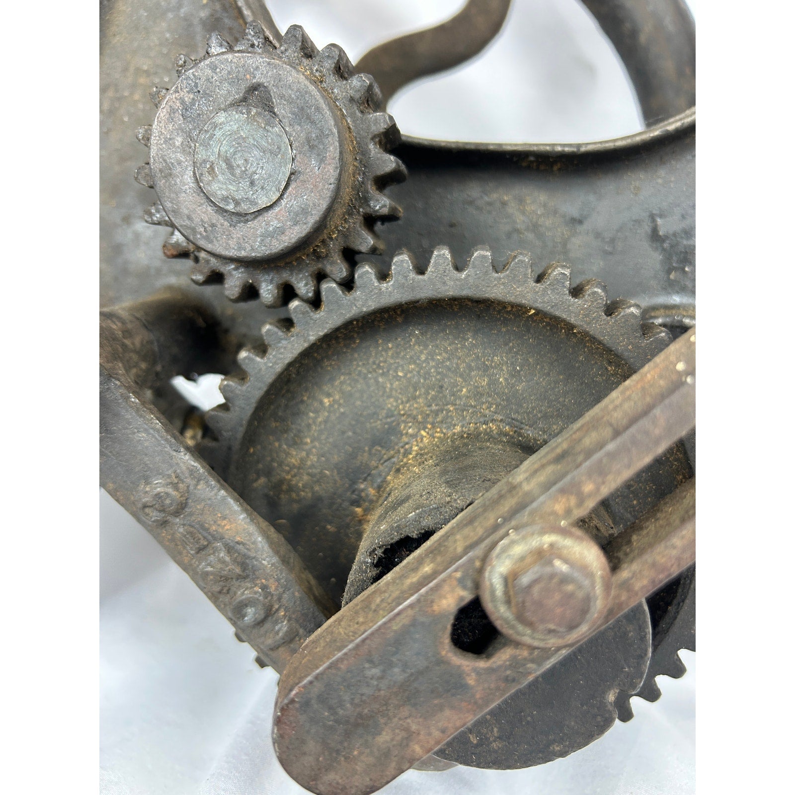 Antique Champion Blower Forge Post Drill Lancaster PA Hand Crank Drill