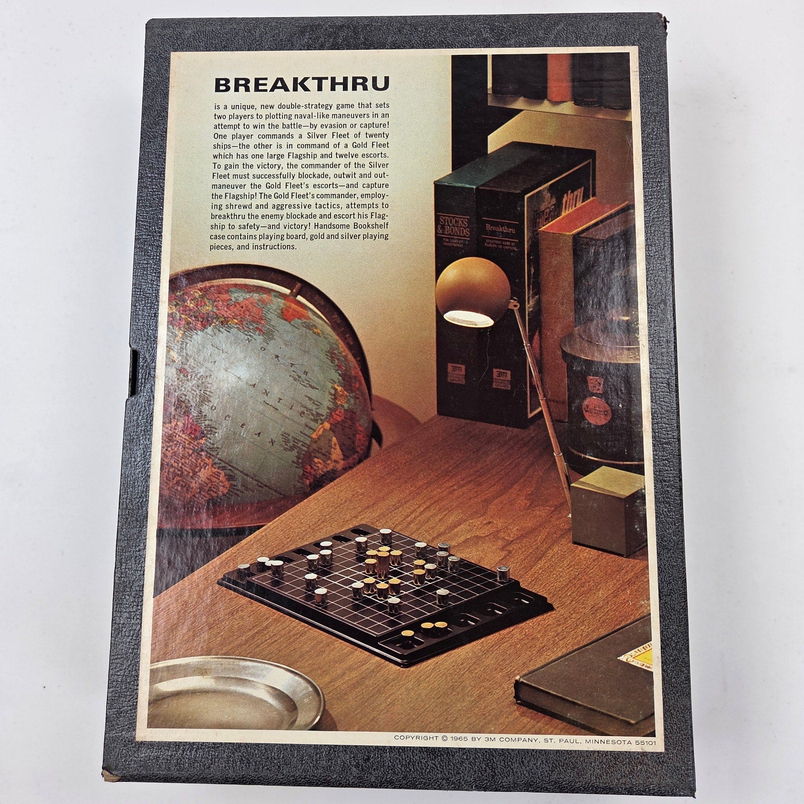 Vintage 1965 3M Bookshelf Game Breakthru Complete Strategy Board Game VG