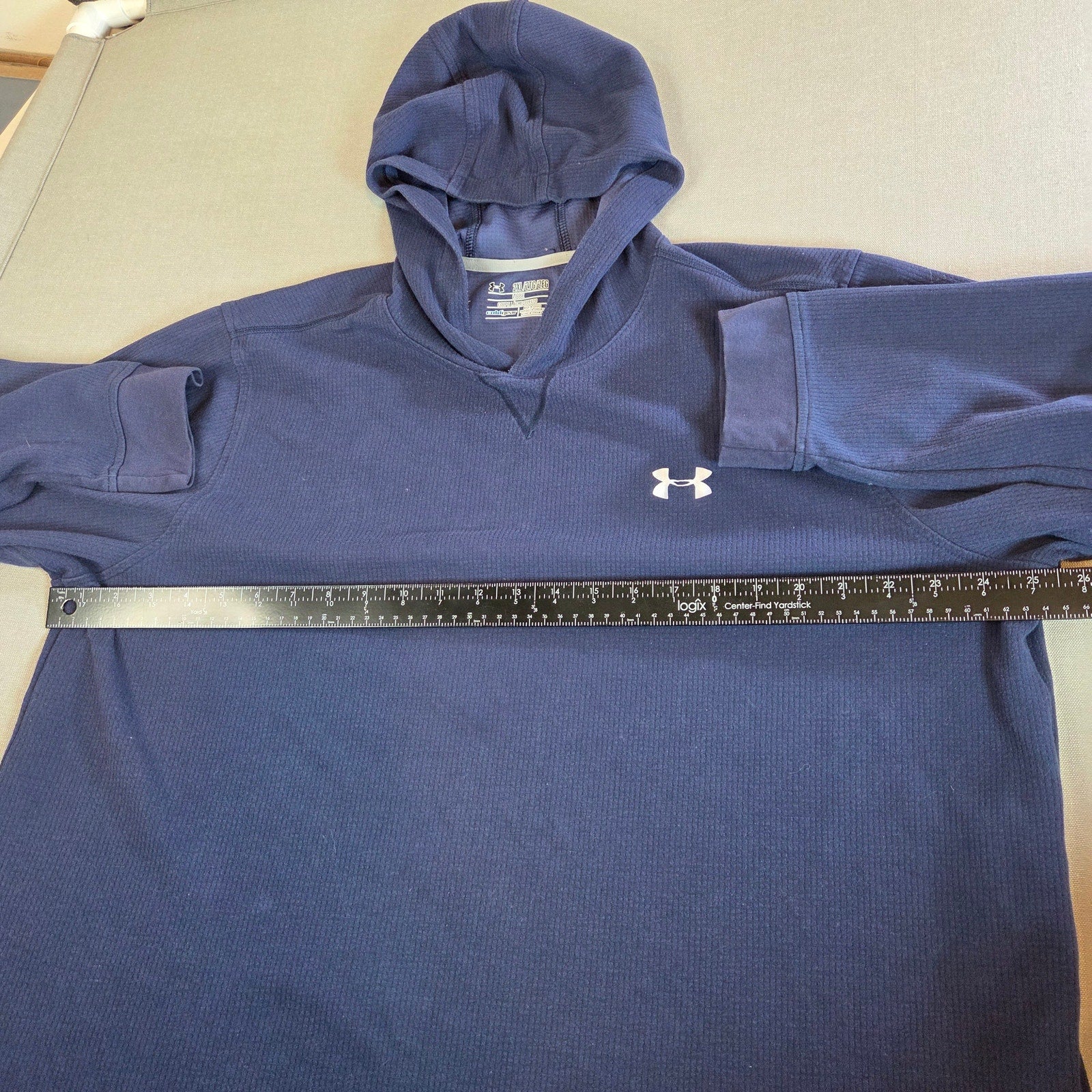 Under Armour ColdGear Hoodie 2XL Loose Fit Blue Pullover Jordan 2016