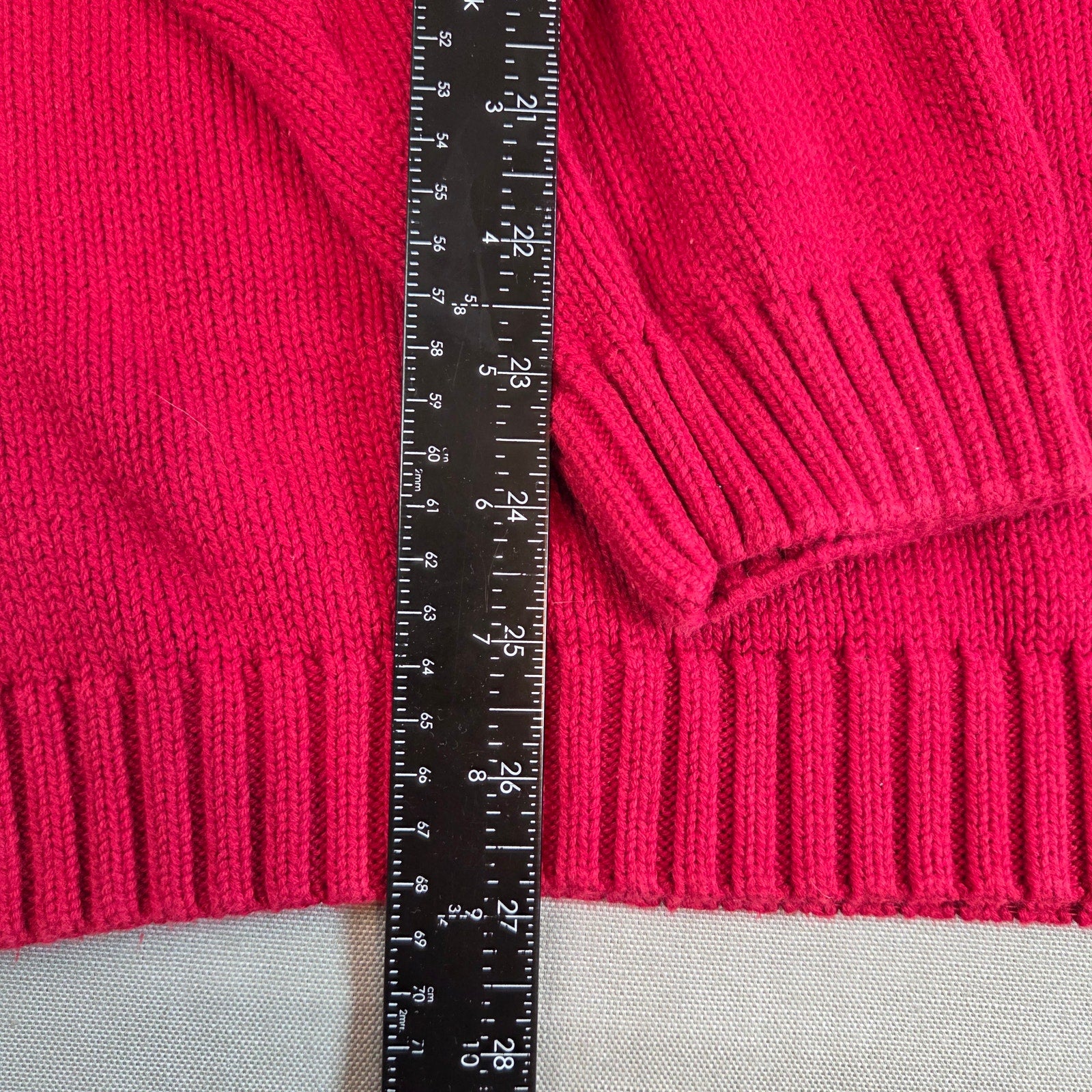 Vintage Chaps Ralph Lauren XXL Red Cotton Crewneck Sweater Hong Kong