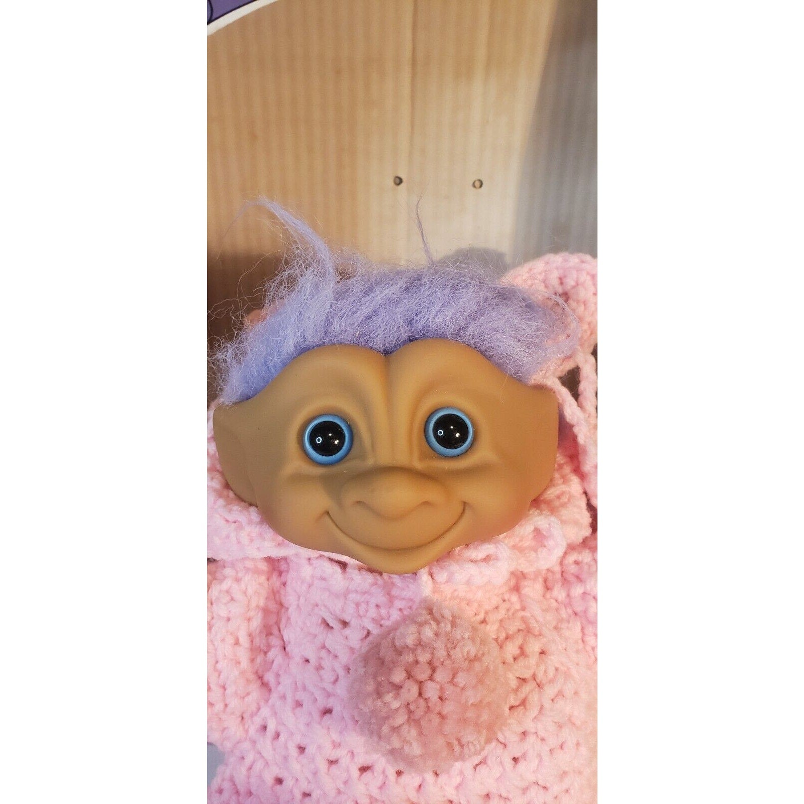 1991 Treasure Troll Tot 14" Doll Bellybutton Wishstone Pink Pig Outfit Vintage