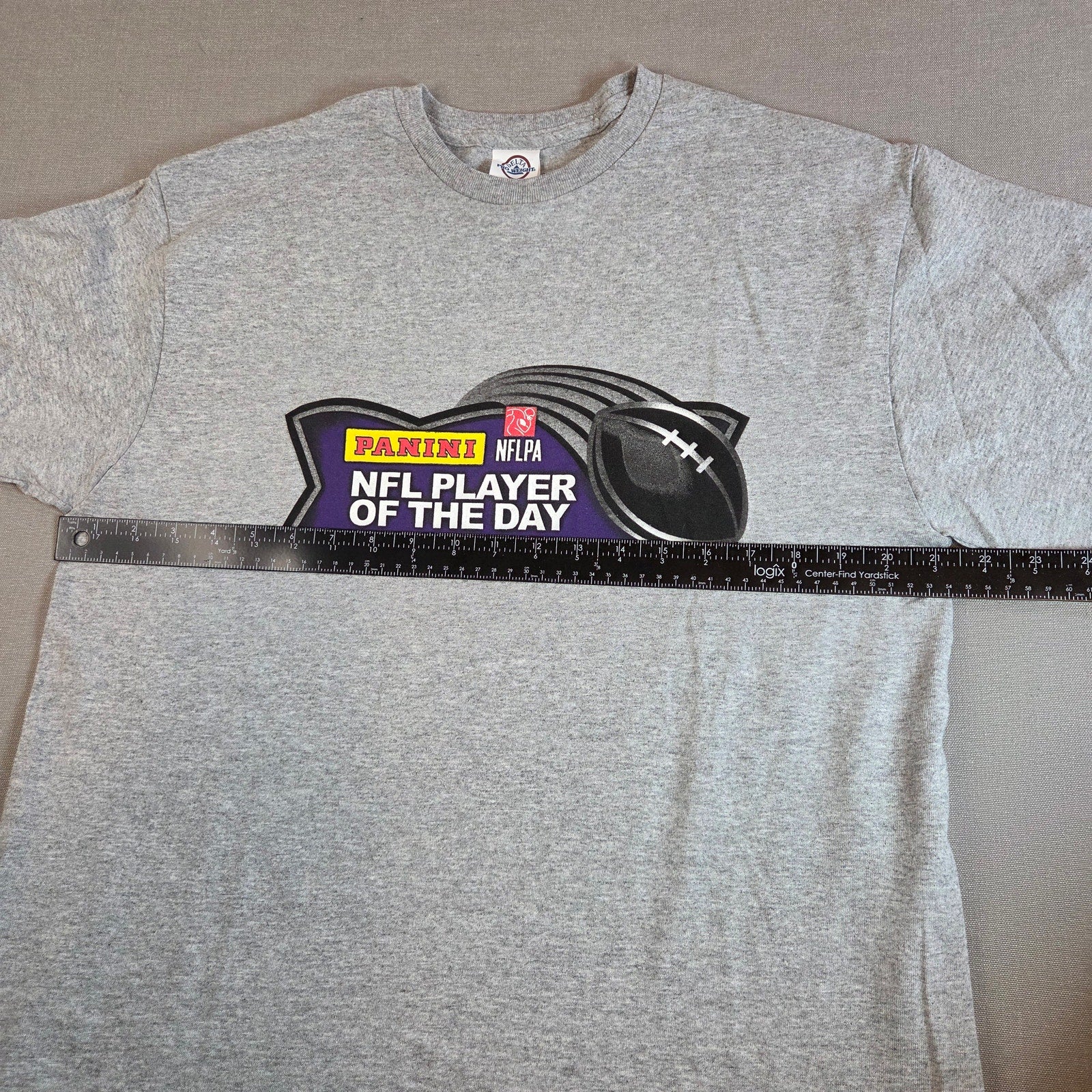 Panini NFL Player of the Day 2014 Promo Tee Shirt Gray Delta Pro Weight L