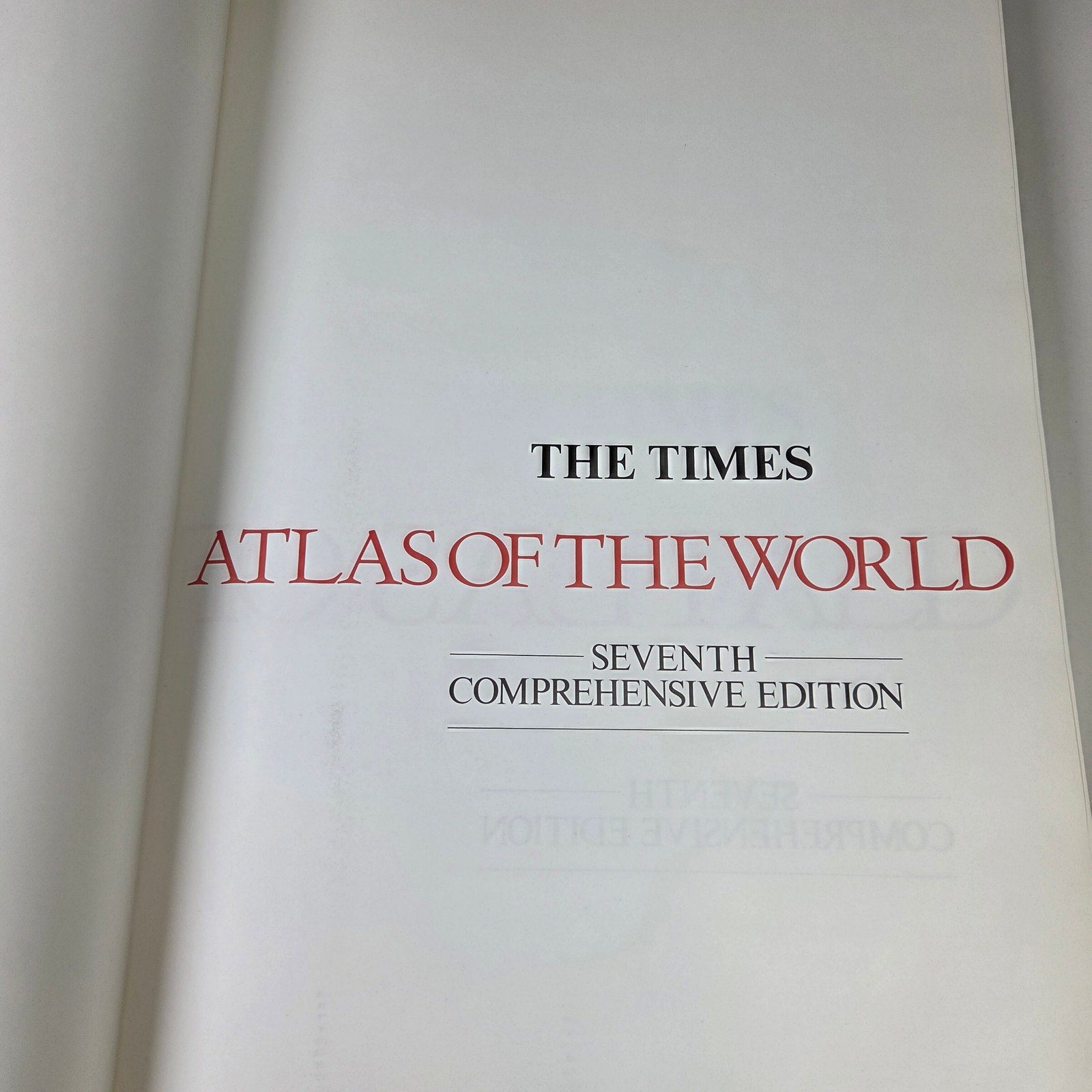 The Times Atlas Of The World 7th Comprehensive Edition Hardcover 1985 Map