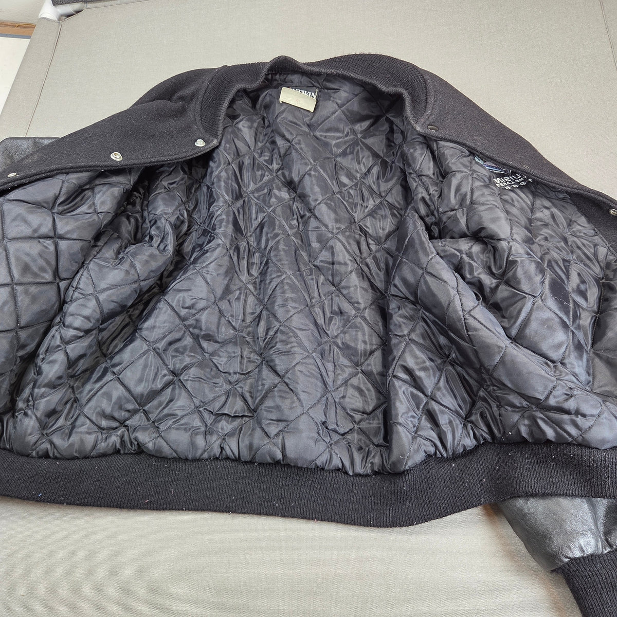 Vintage 1996 Butwin Cruisin' To The Lakes Varsity Leather Wool Jacket XL