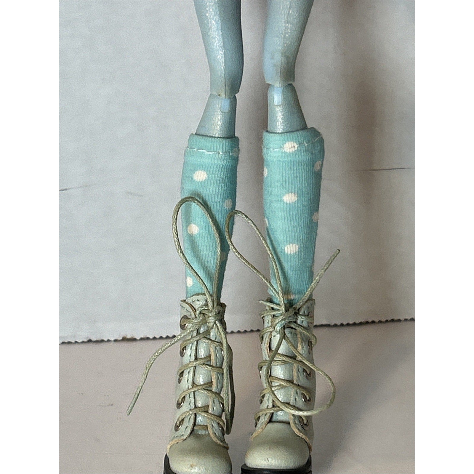 OOAK Repaint Monster High BJD Doll Blonde Hair Green Hat Pink Skirt Boots