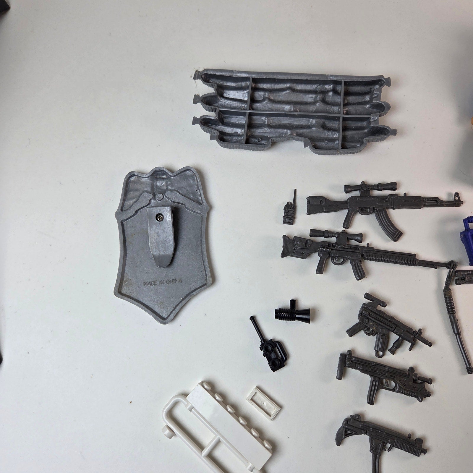Chap Mei Police SWAT Action Figure w Weapons Gear Mixed Accessory Lot