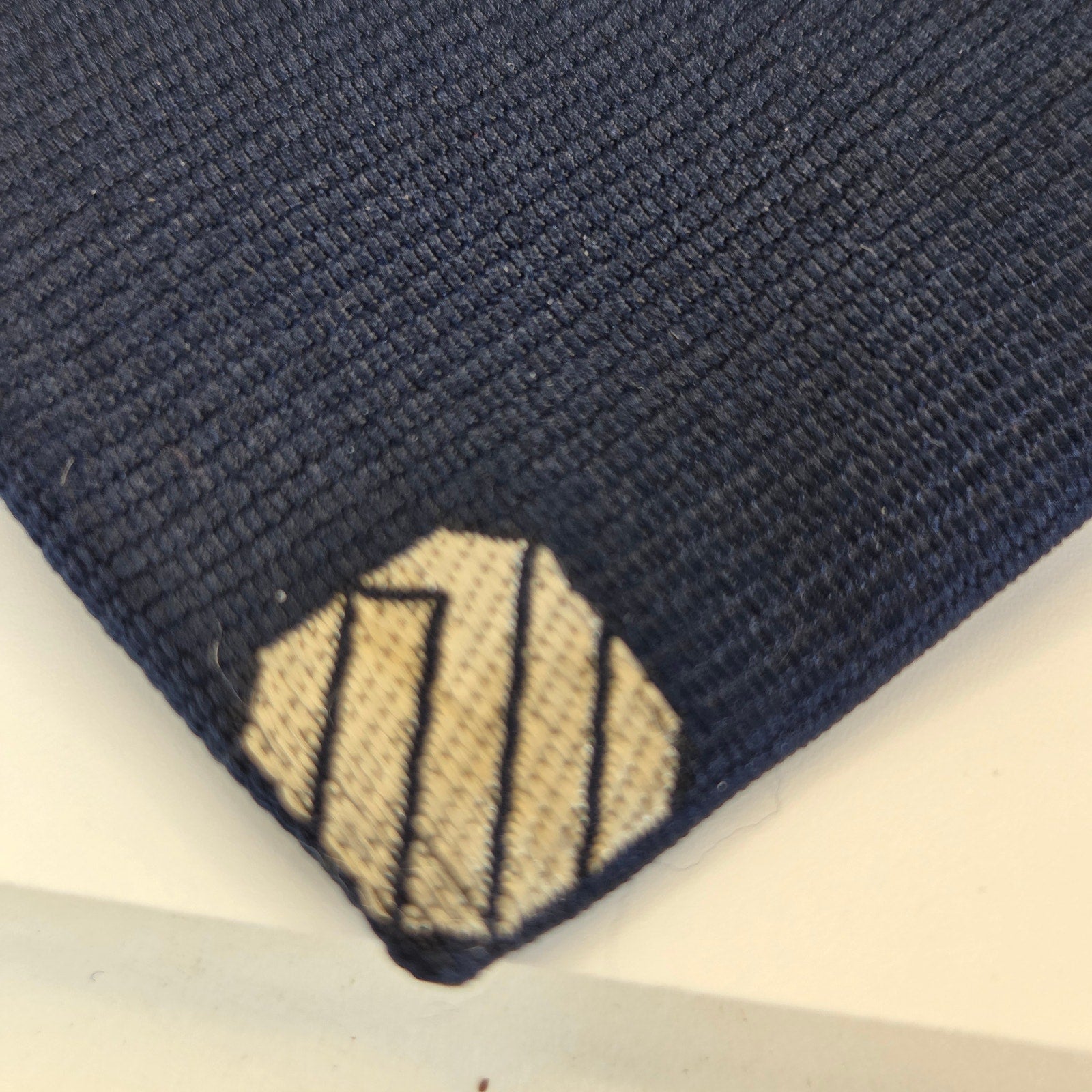 Vintage Givenchy Gentlemen Paris Silk Blend Medallion Necktie Navy 56 x 3.25