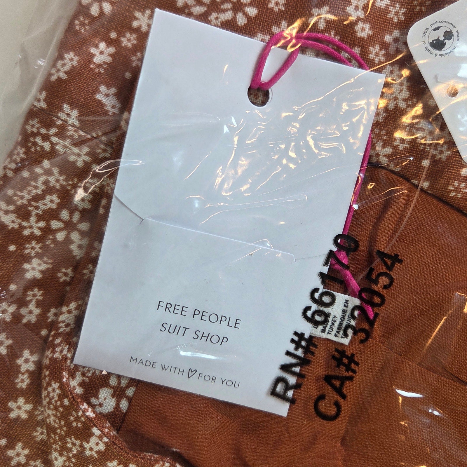 Free People Maggie Linen Suit Toffee Combo Size 4 NWT – 2‑Piece Set