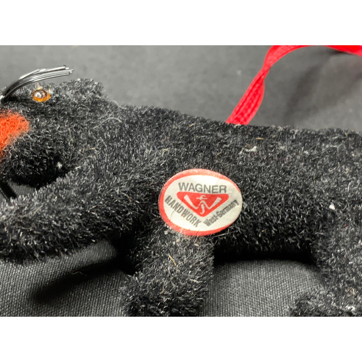 Vintage Wagner Handwork Black Panther Flocked Figurine West Germany 1966-1983