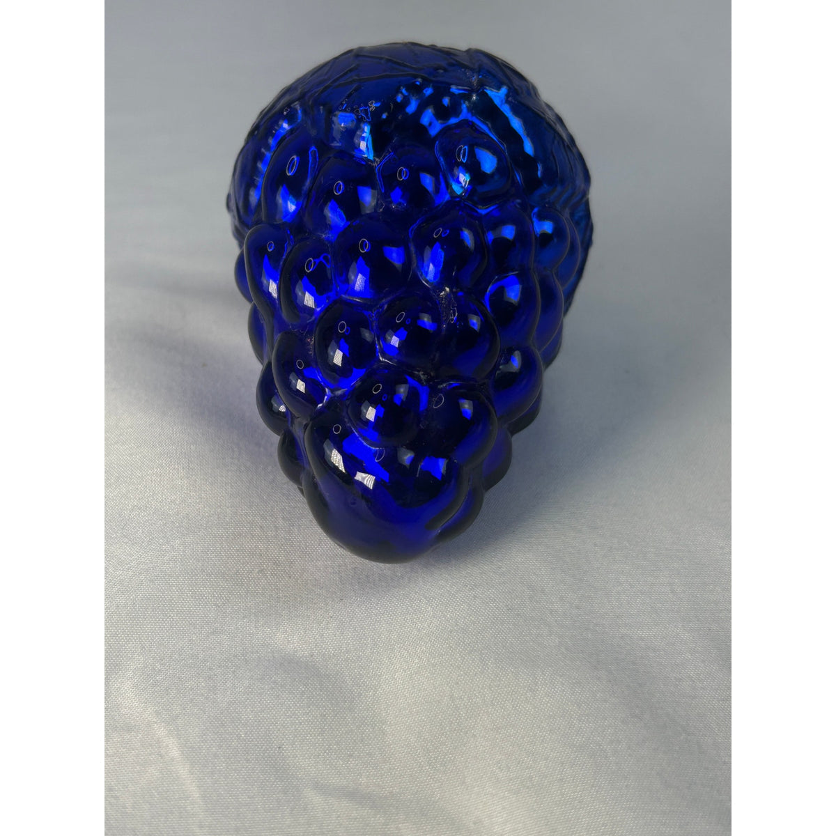 Antique 1800s German Kugel Cobalt Blue Grape Cluster Glass Christmas Ornament 4"