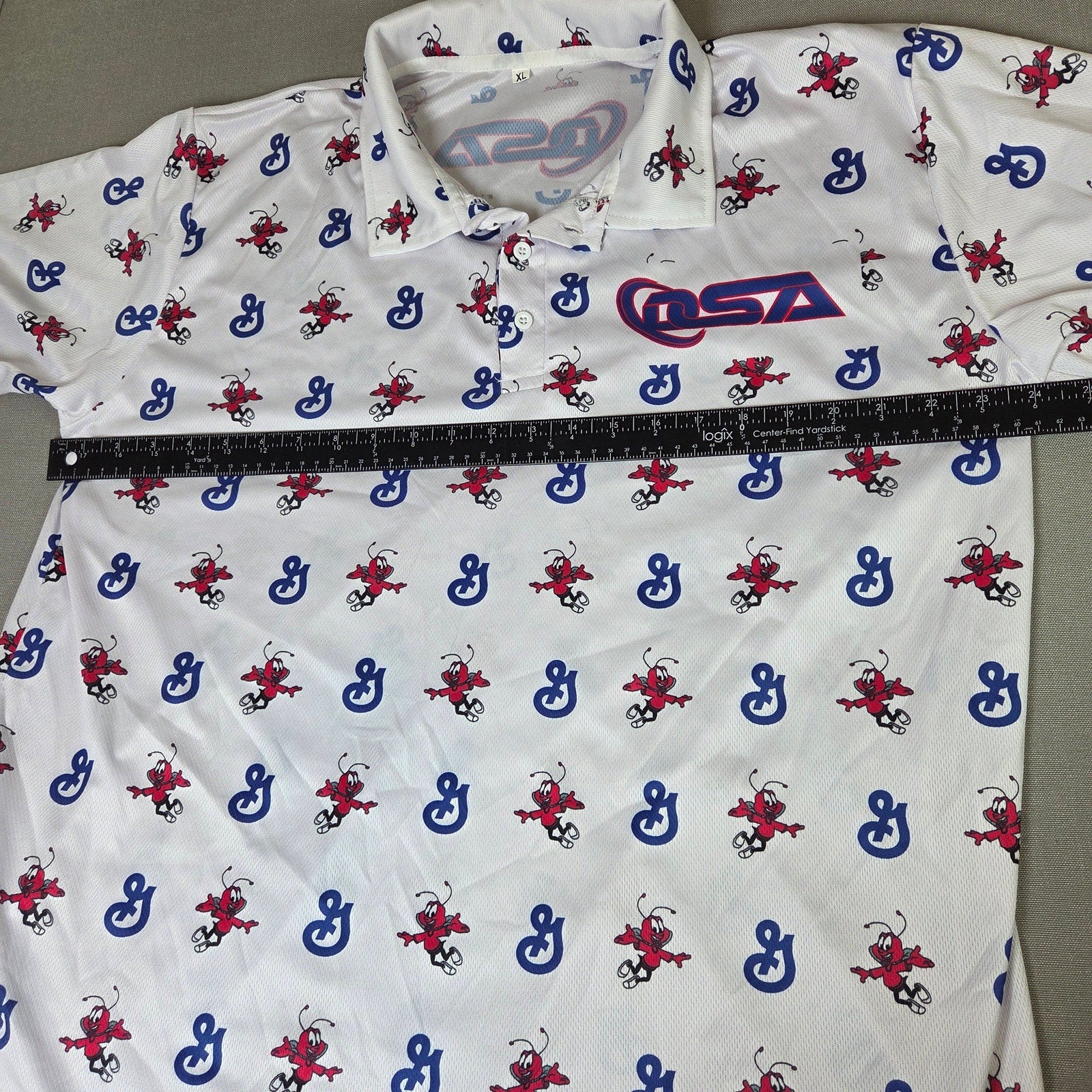 General Mills Honey Nut Cheerios Bee All Over Print Polo Shirt XL Promo