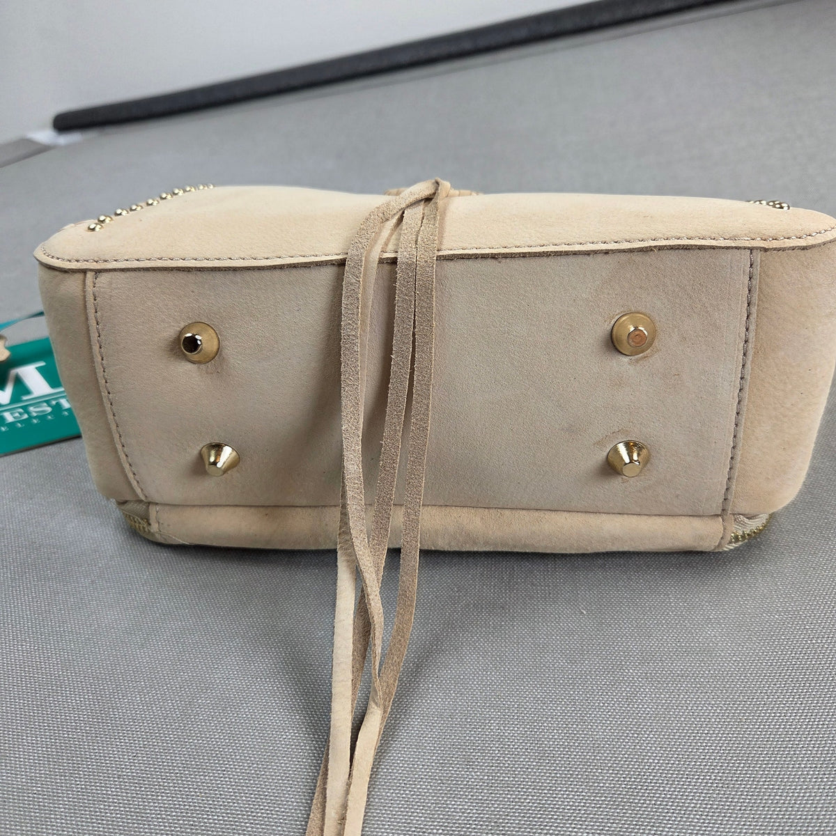 Montana West MWL-G001 Tan Leather Concealed Carry Hobo Crossbody Purse Studded