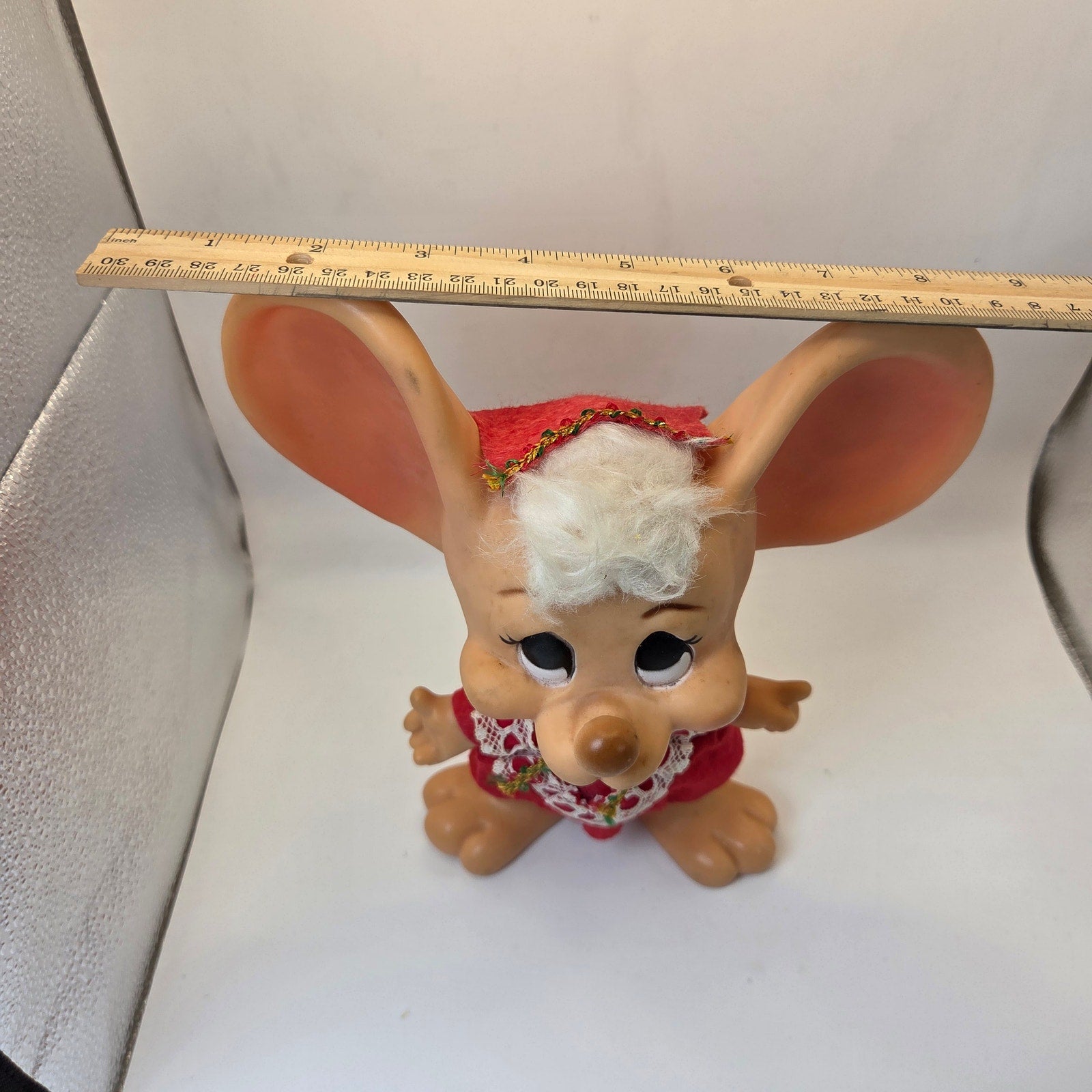 Huron Products Co Vintage Mouse Holiday Figure Large Ears Rotating Head