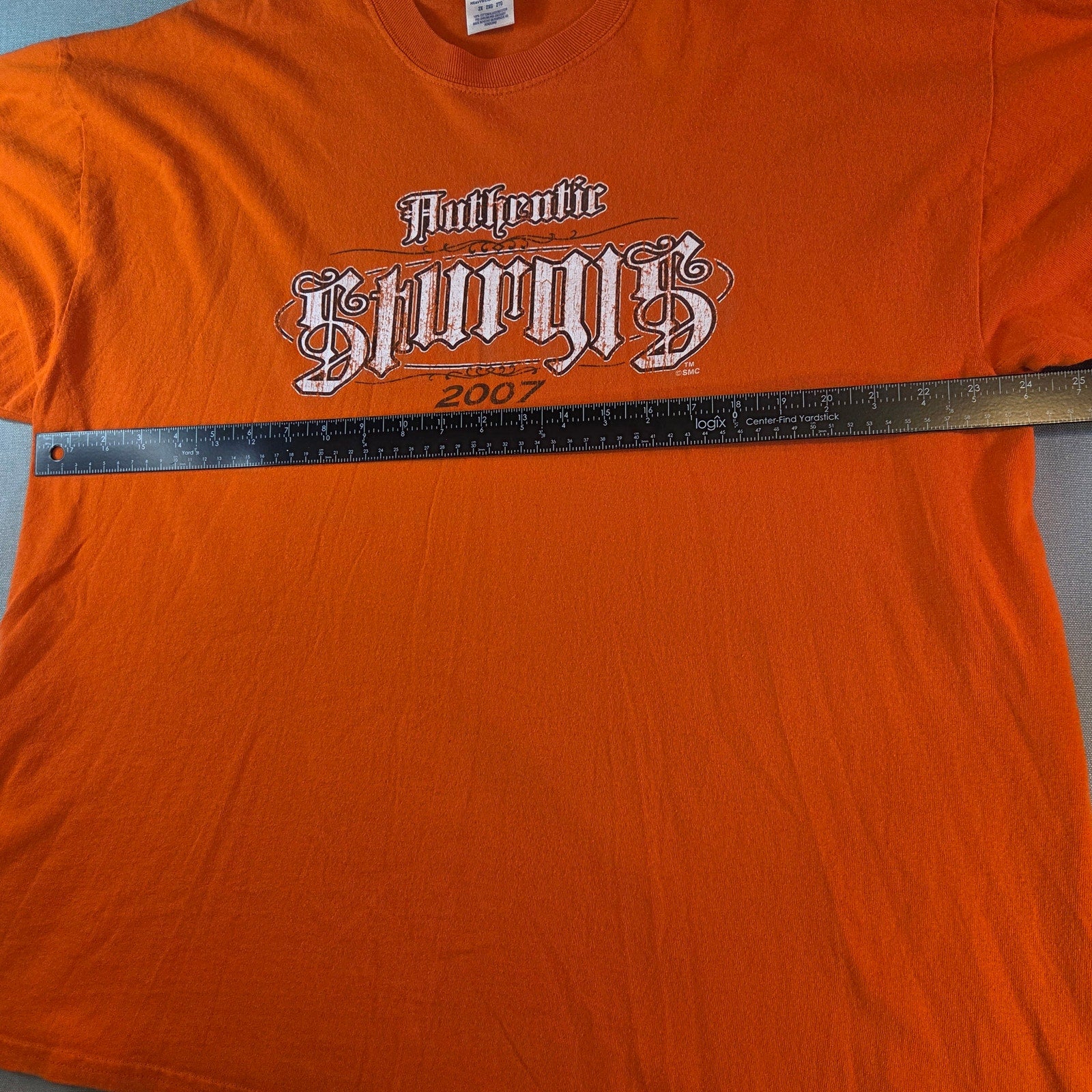 2007 Sturgis Motorcycle Rally Jerzees T-Shirt 2XL Vintage Orange Biker