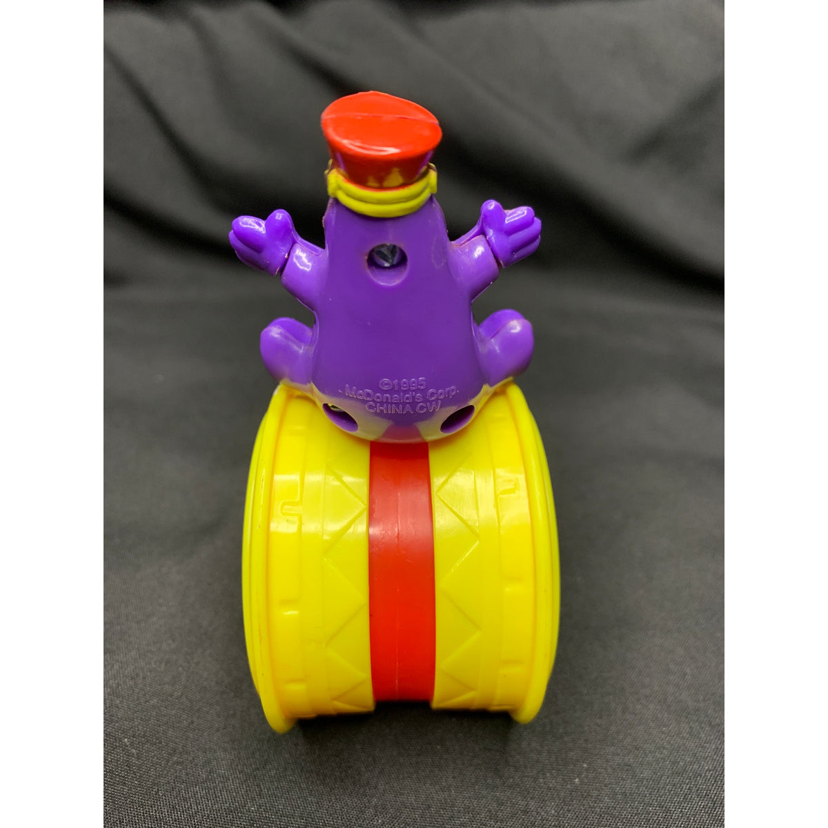 1995 McDonald's Grimace Under the Big Top Circus Drum Happy Meal Toy Vintage