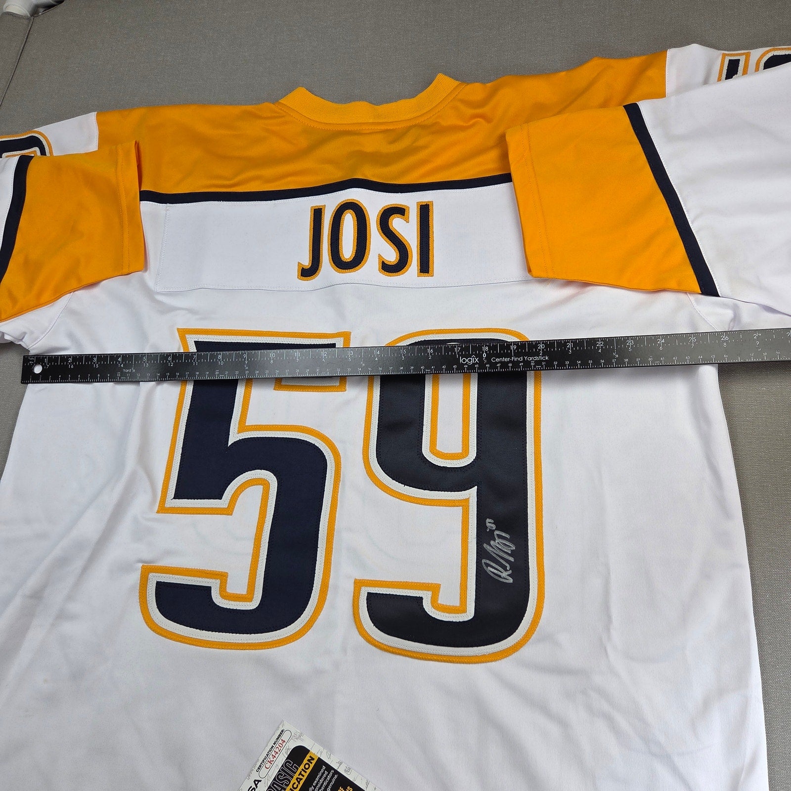 Roman Josi Signed Nashville Predators Custom Hockey Jersey XL JSA COA Auto