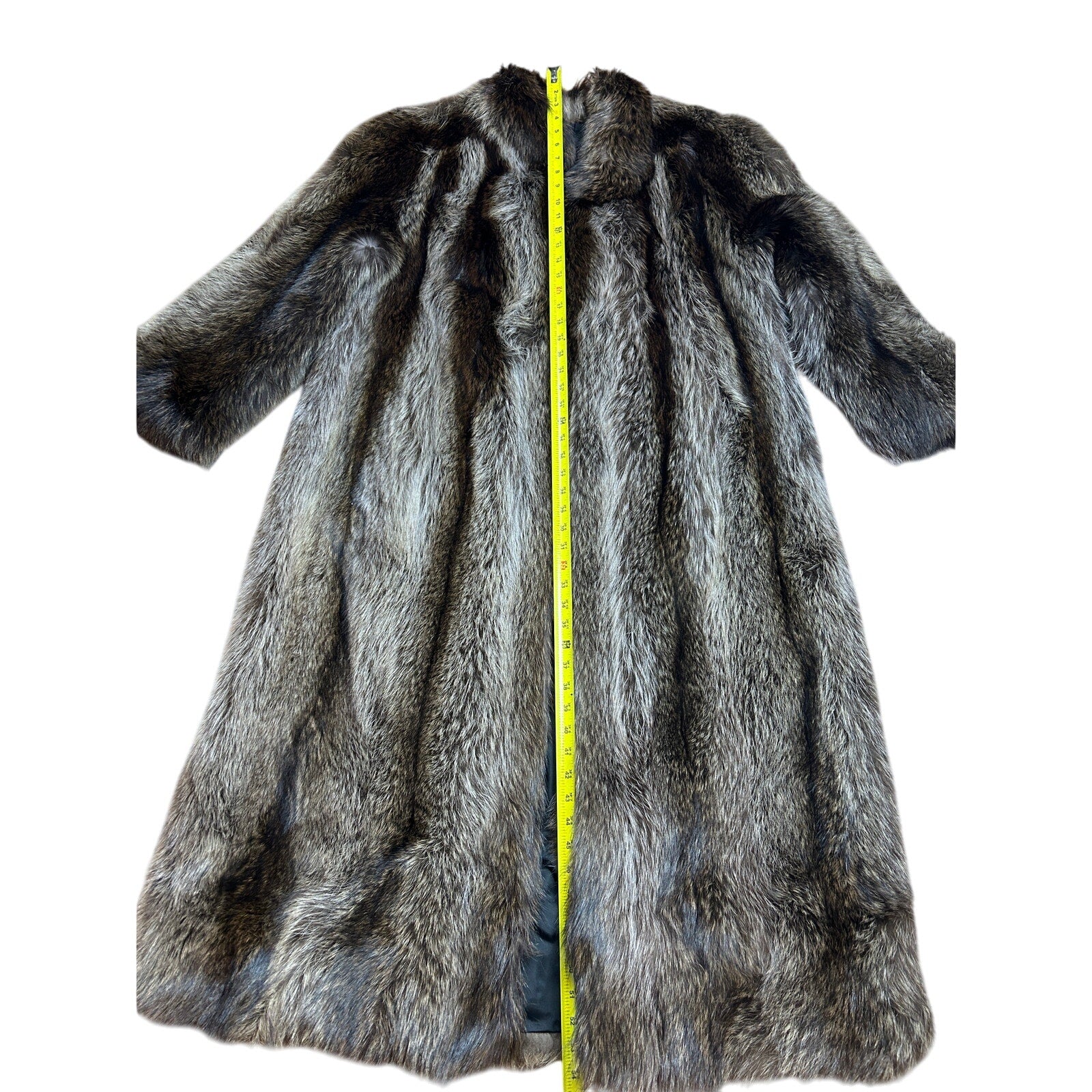 Vintage Alaskan Custom Furs 52" Natural Raccoon Coat w/ Dior Lining & Appraisals