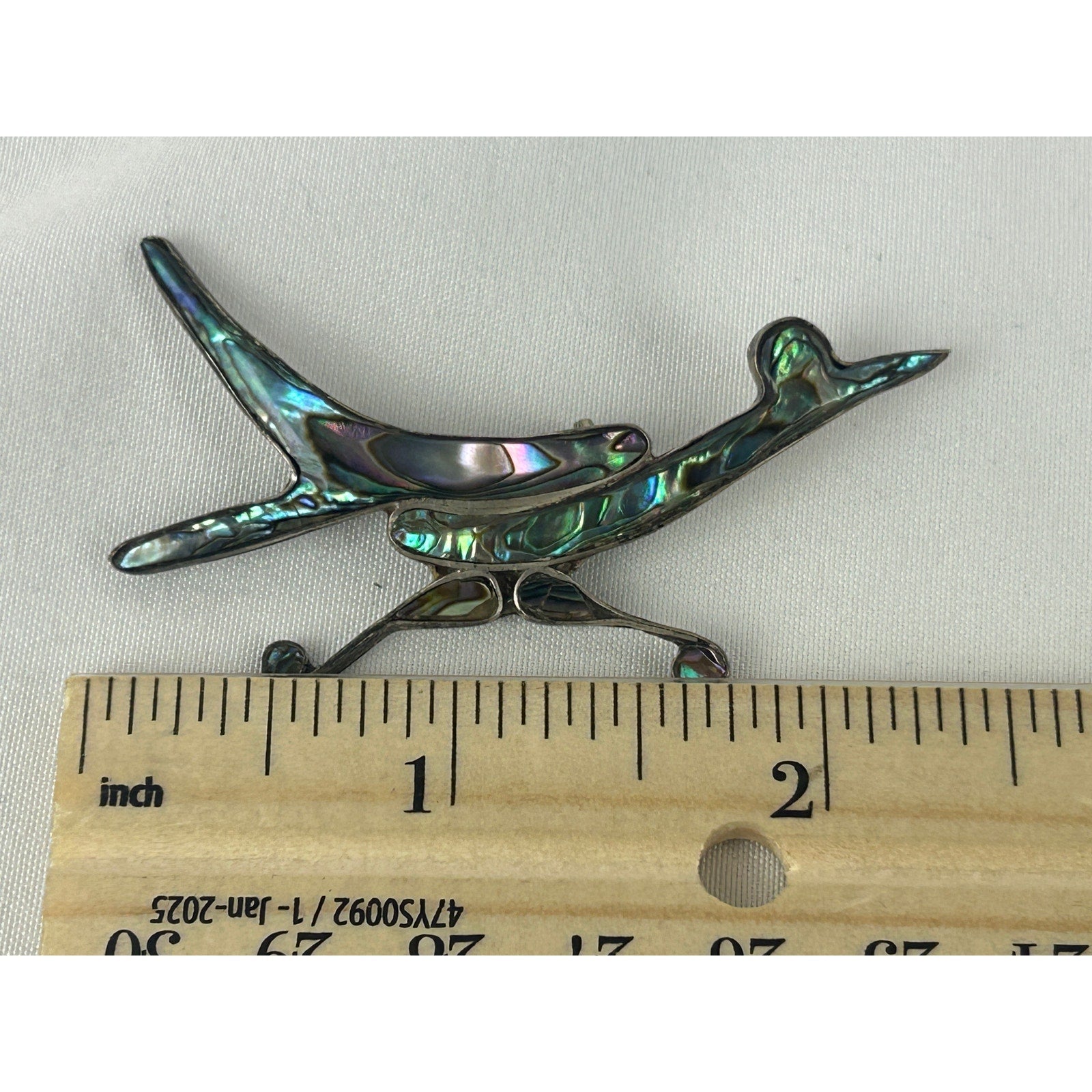 Mexico 925 Sterling Silver Abalone Vintage Brooches Mid Century Modern Lot 4