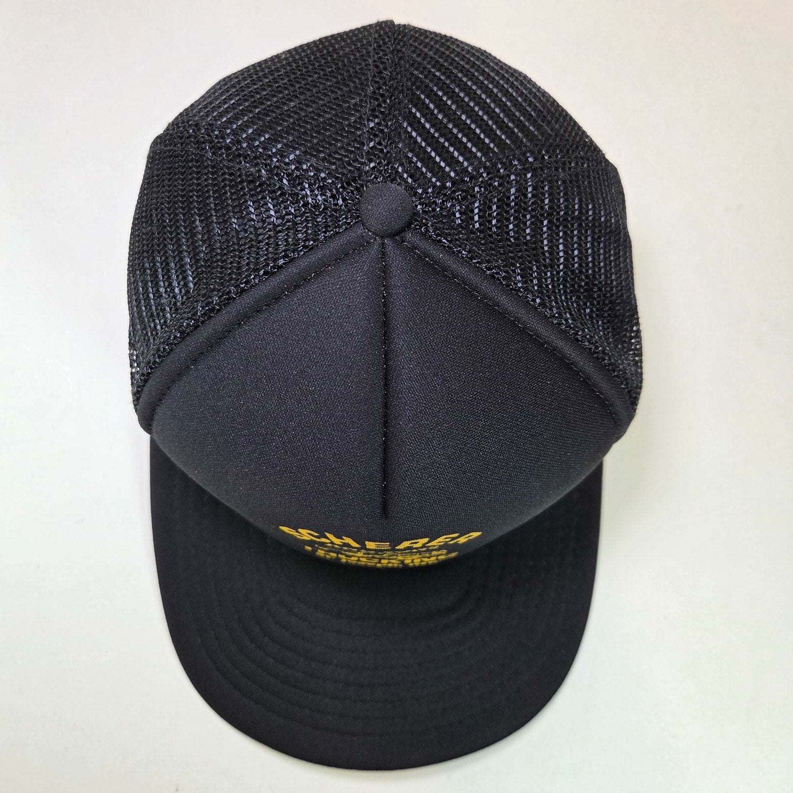 Vintage Scherer & Sons Trucking Hat St. Joseph MN Black Foam Mesh Snapback Promo