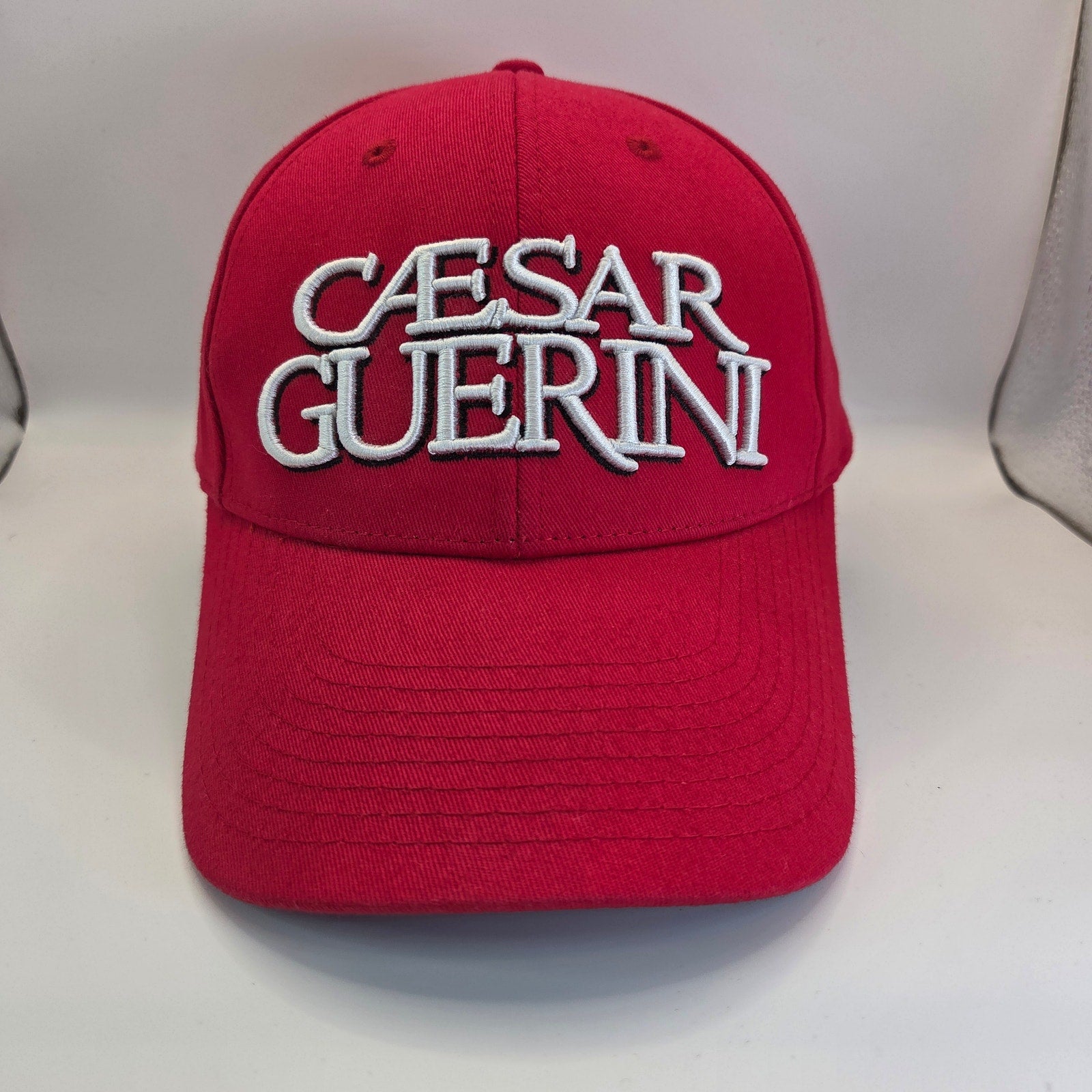 Caesar Guerini Red Baseball Hat Veni Vidi Vici Adjustable Cap Cotton