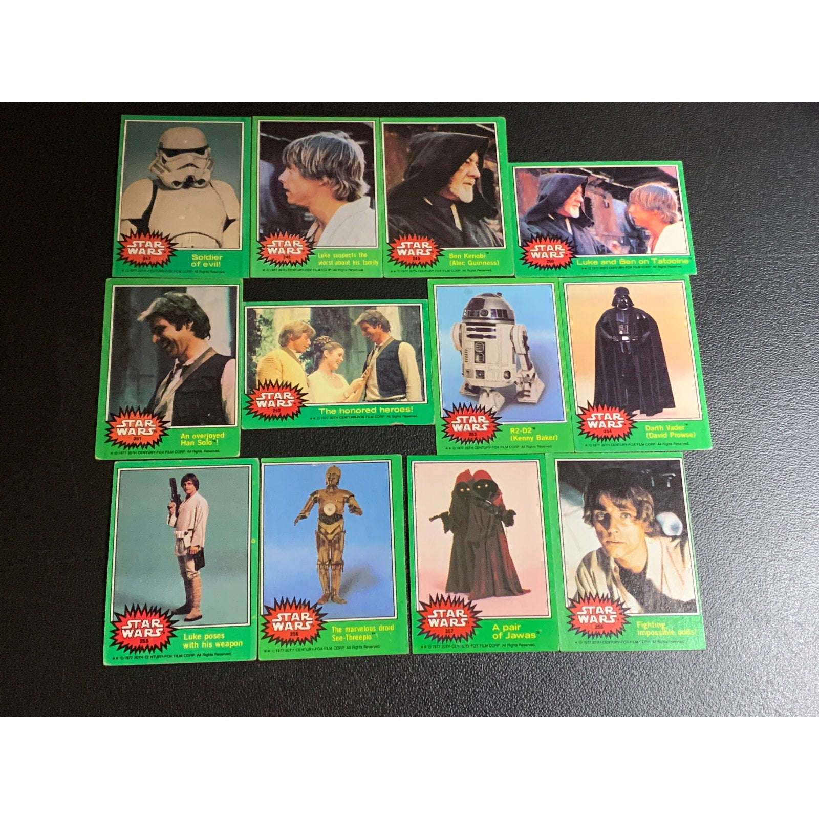 Star Wars 1978 Series 4 (B) Complete Card & Sticker Set Very Good Condition
