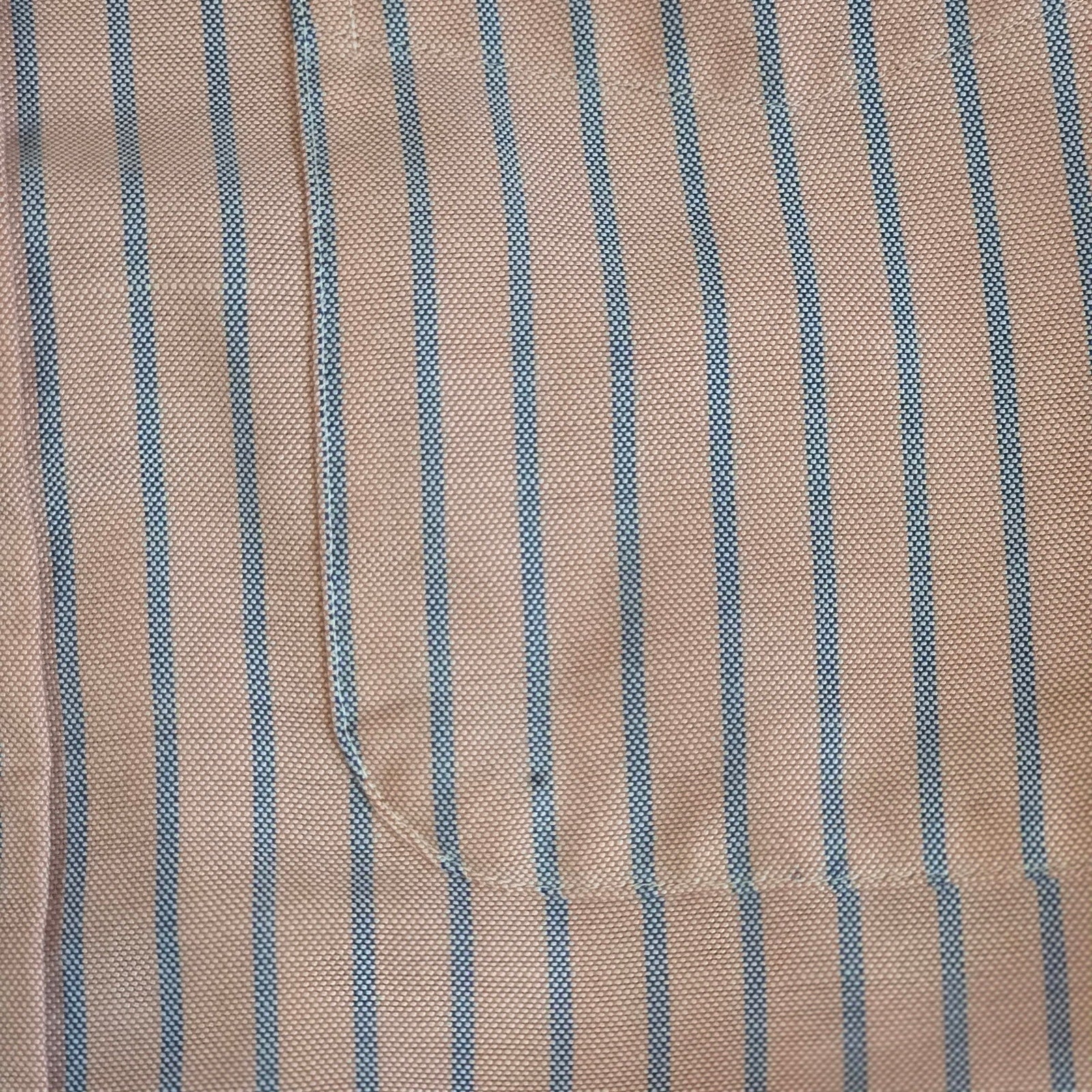 Vintage 90s L.L. Bean USA Made Pink Blue Stripe Shirt 16-35 Single Needle
