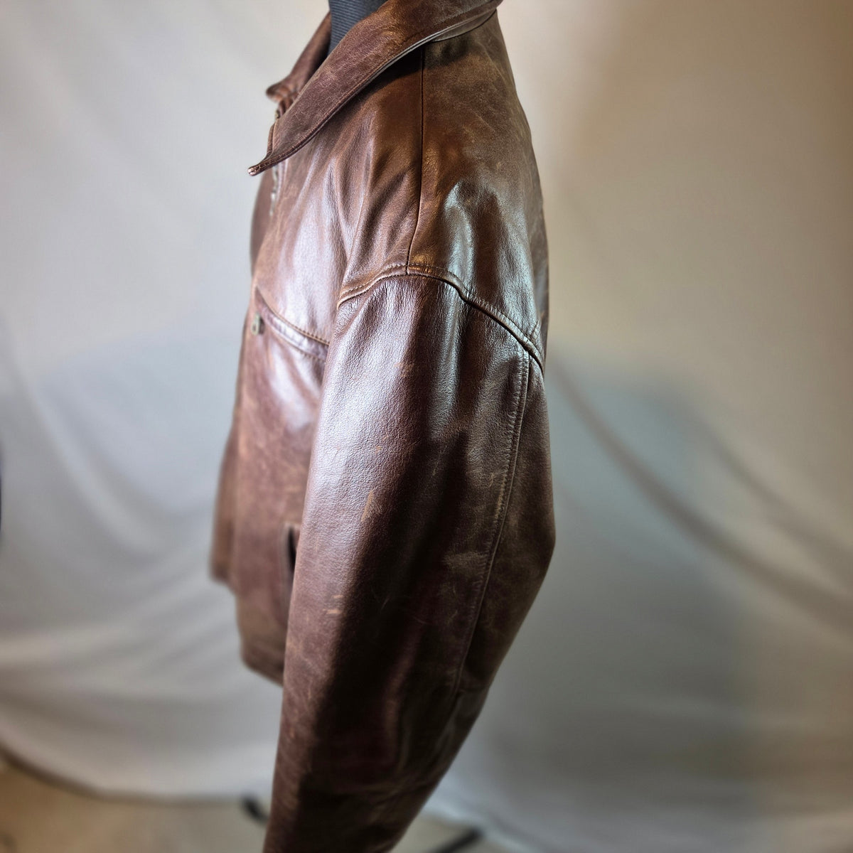 Wilsons Leather M. Julian Men's XL Brown Leather Jacket Thinsulate Zip Liner