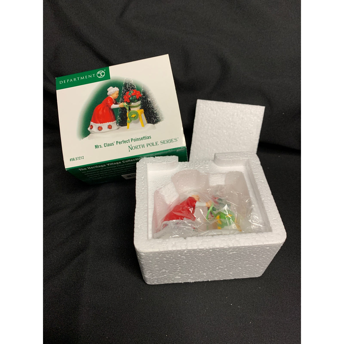 Department 56 Mrs Claus Perfect Poinsettias 57212 North Pole Series Retired