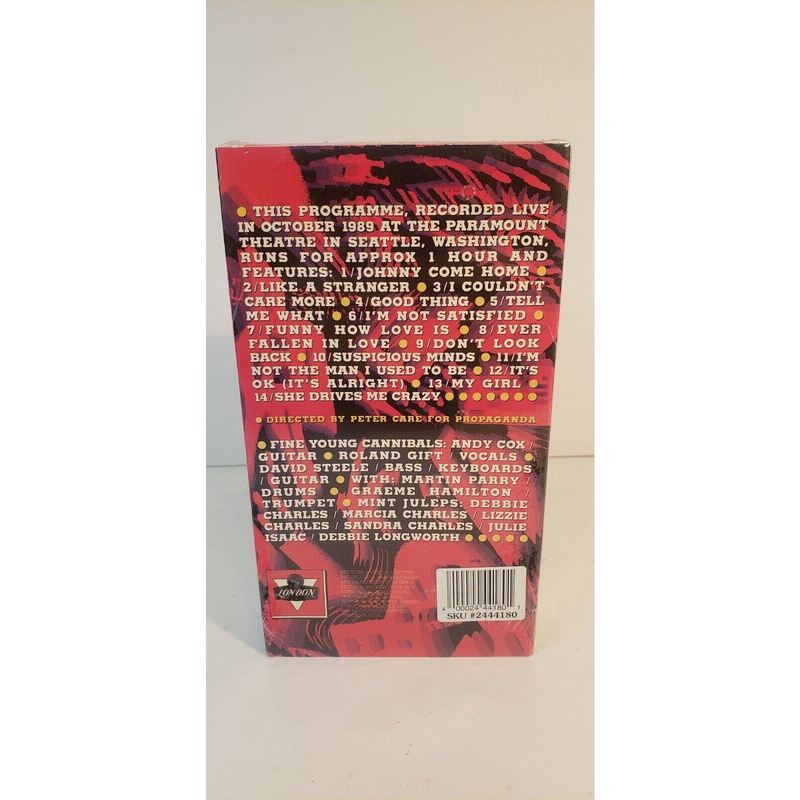 Fine Young Cannibals - Live at the Paramount 1990 VHS New Sealed