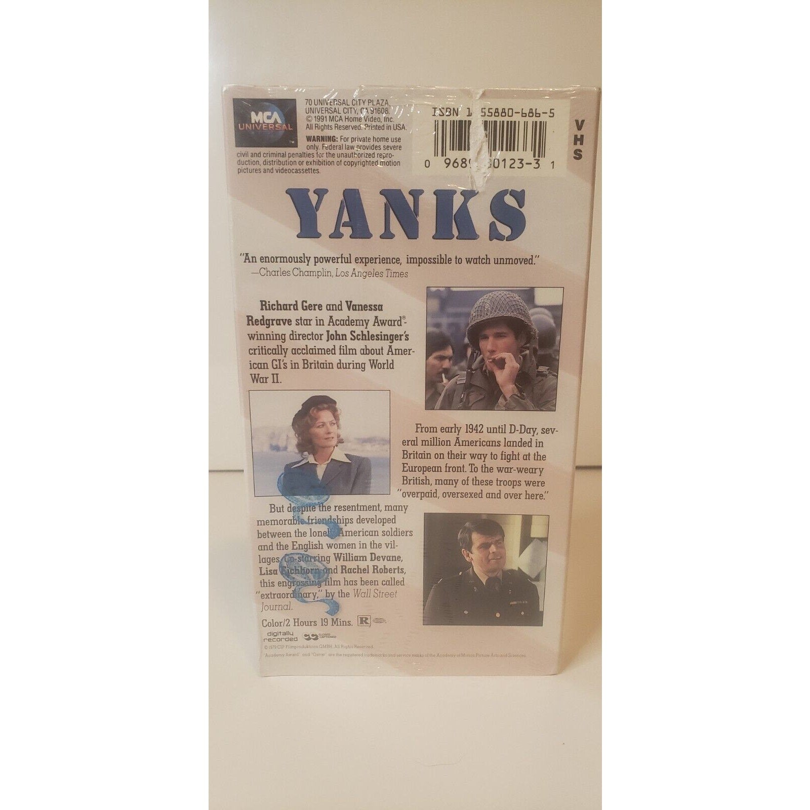 YANKS VHS New Sealed Richard Gere Vanessa Redgrave
