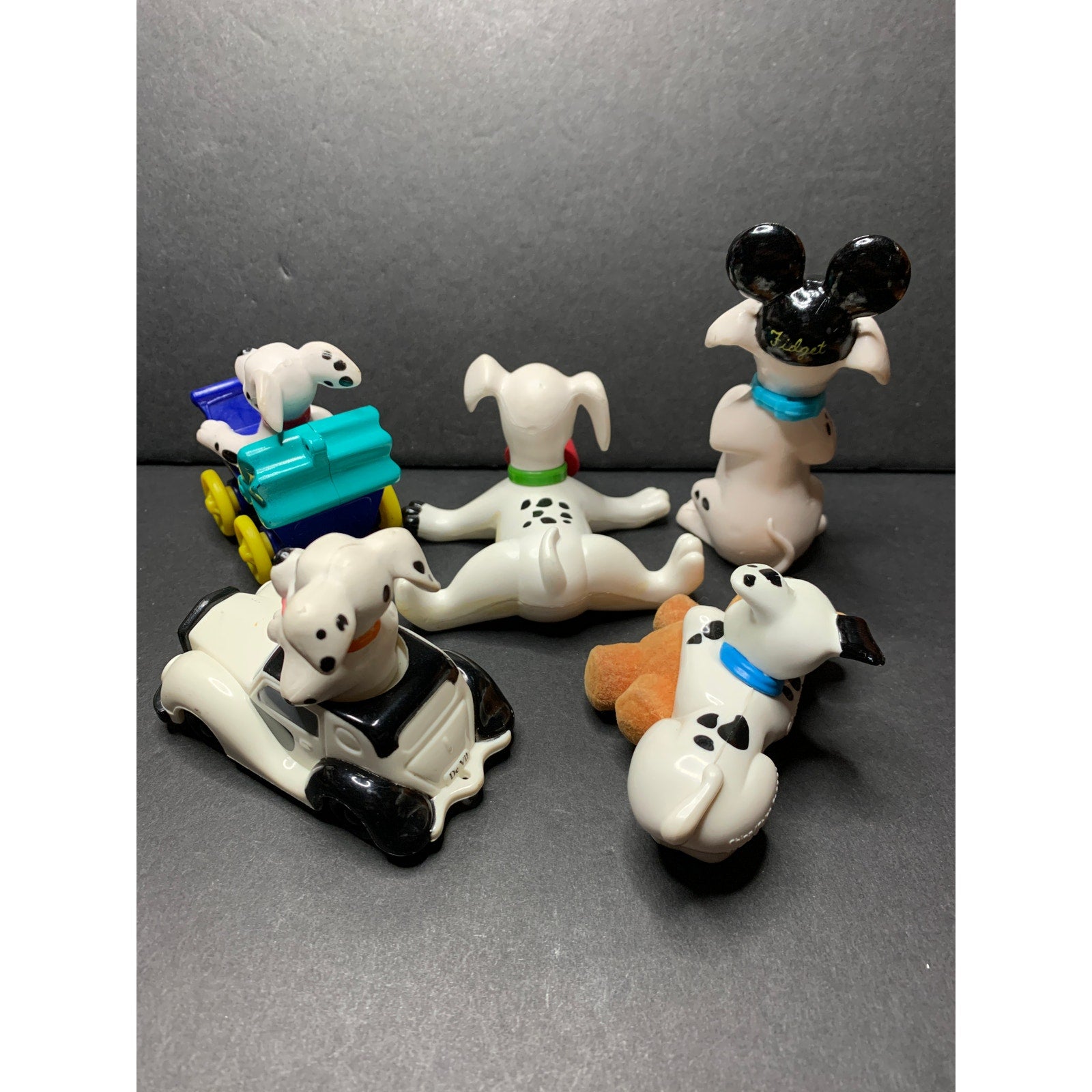 Disney 101 Dalmatians McDonald's Happy Meal Toys Lot 5 Fidget Puppy Movie 1996