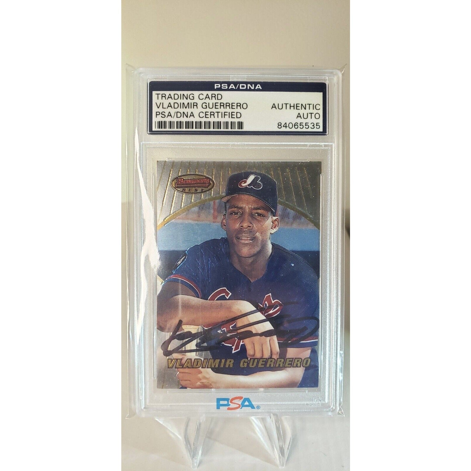 Vladimir Guerrero 1996 Bowman’s Best #97 Auto PSA/DNA Authentic