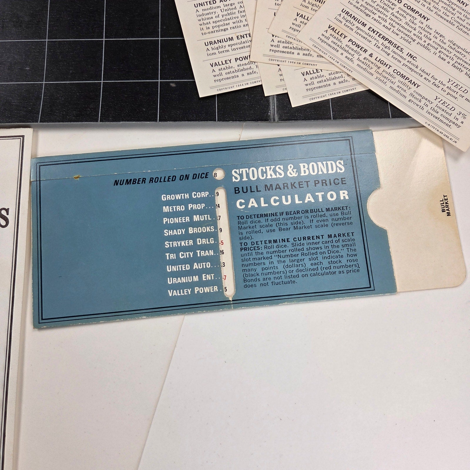 Vintage 1964 3M Bookshelf Game Stocks & Bonds Complete Investment Board Game