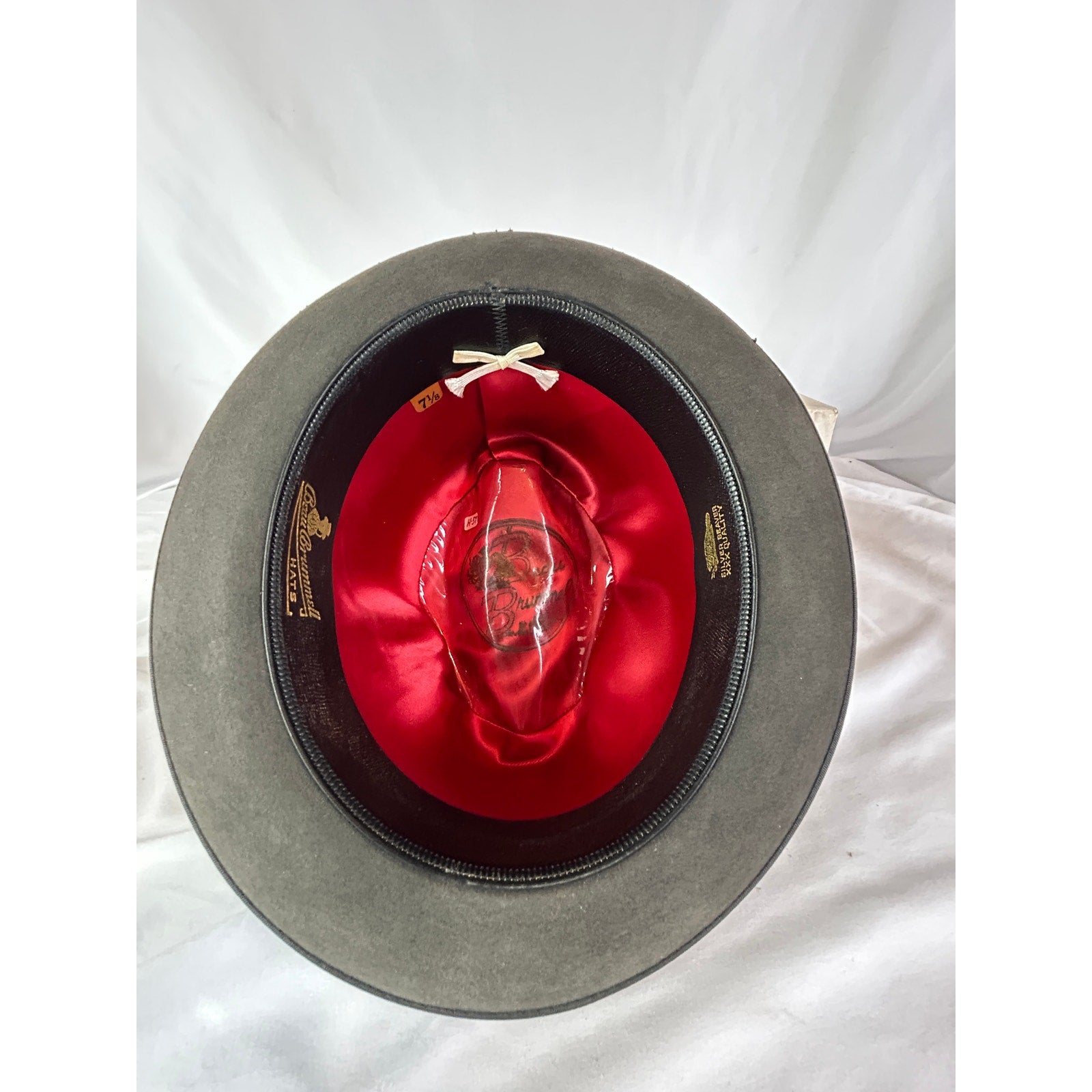 Vintage Beau Brummell Silver Beaver XXX Felt Hat Gray 7 1/8