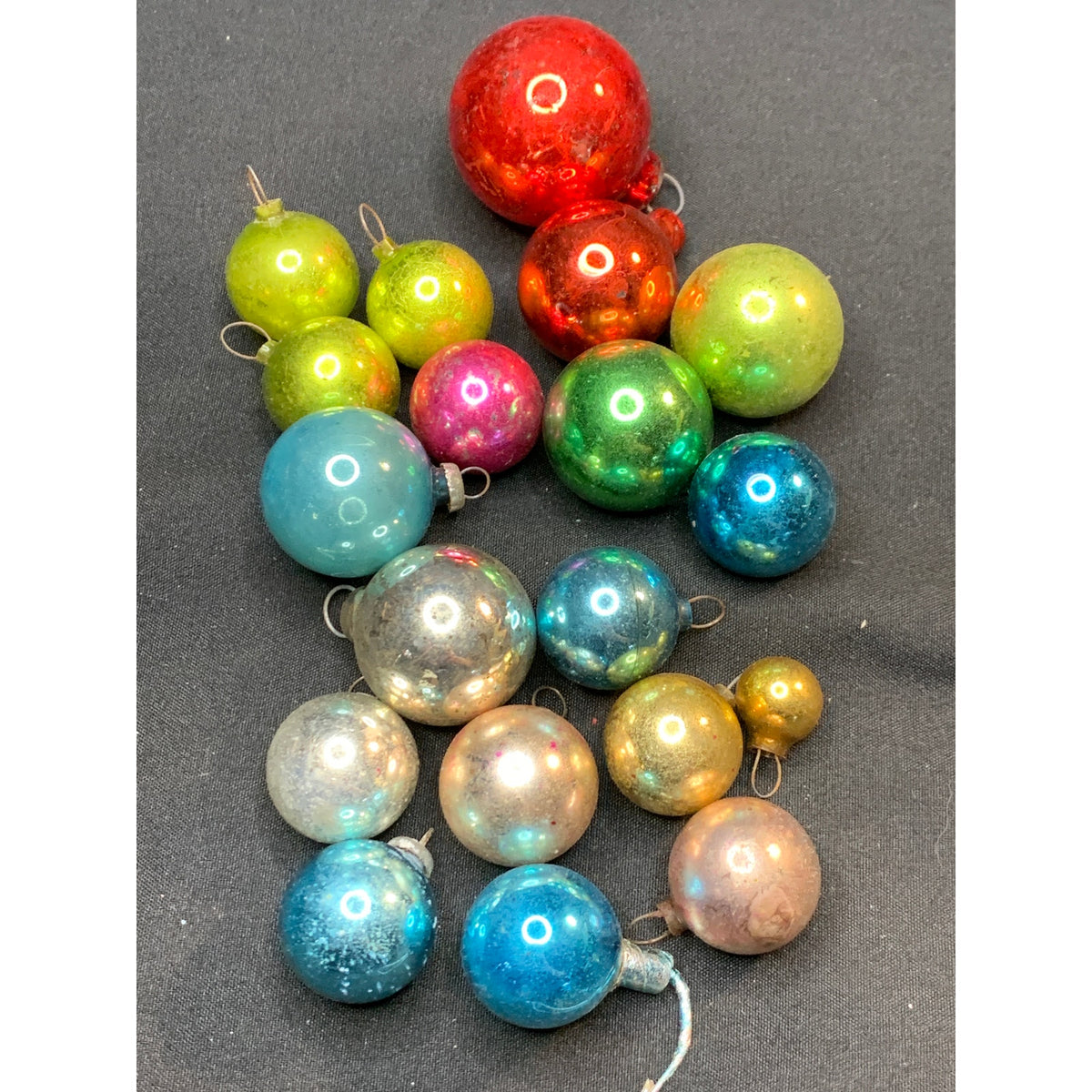 Vintage Mini Glass Christmas Ball Ornaments Mixed Lot 19 West Germany