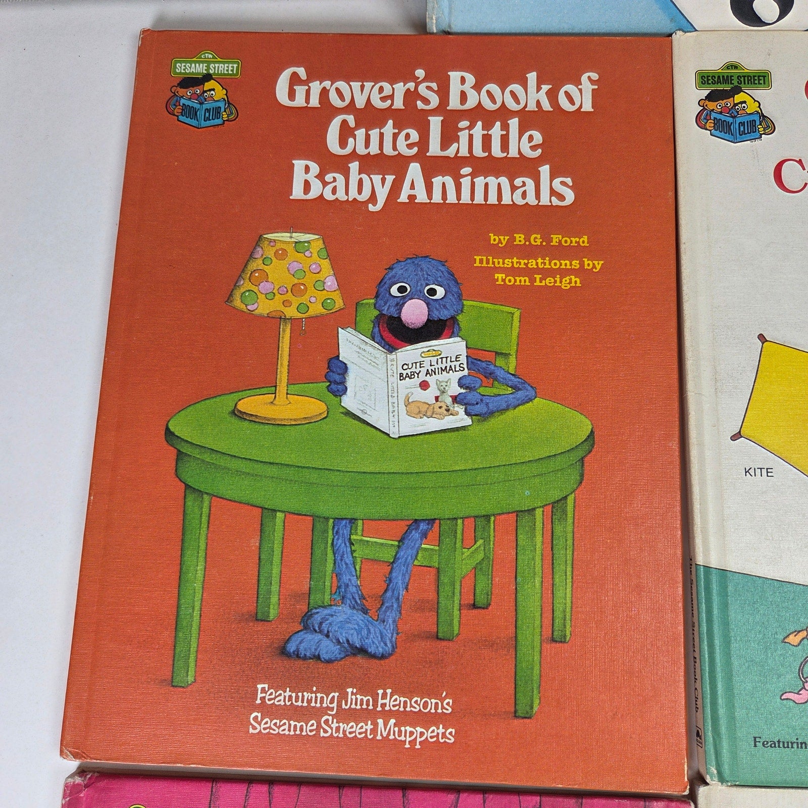Sesame Street Book Club Grover Hardcover Book Lot 5 Vintage 1980s CTW