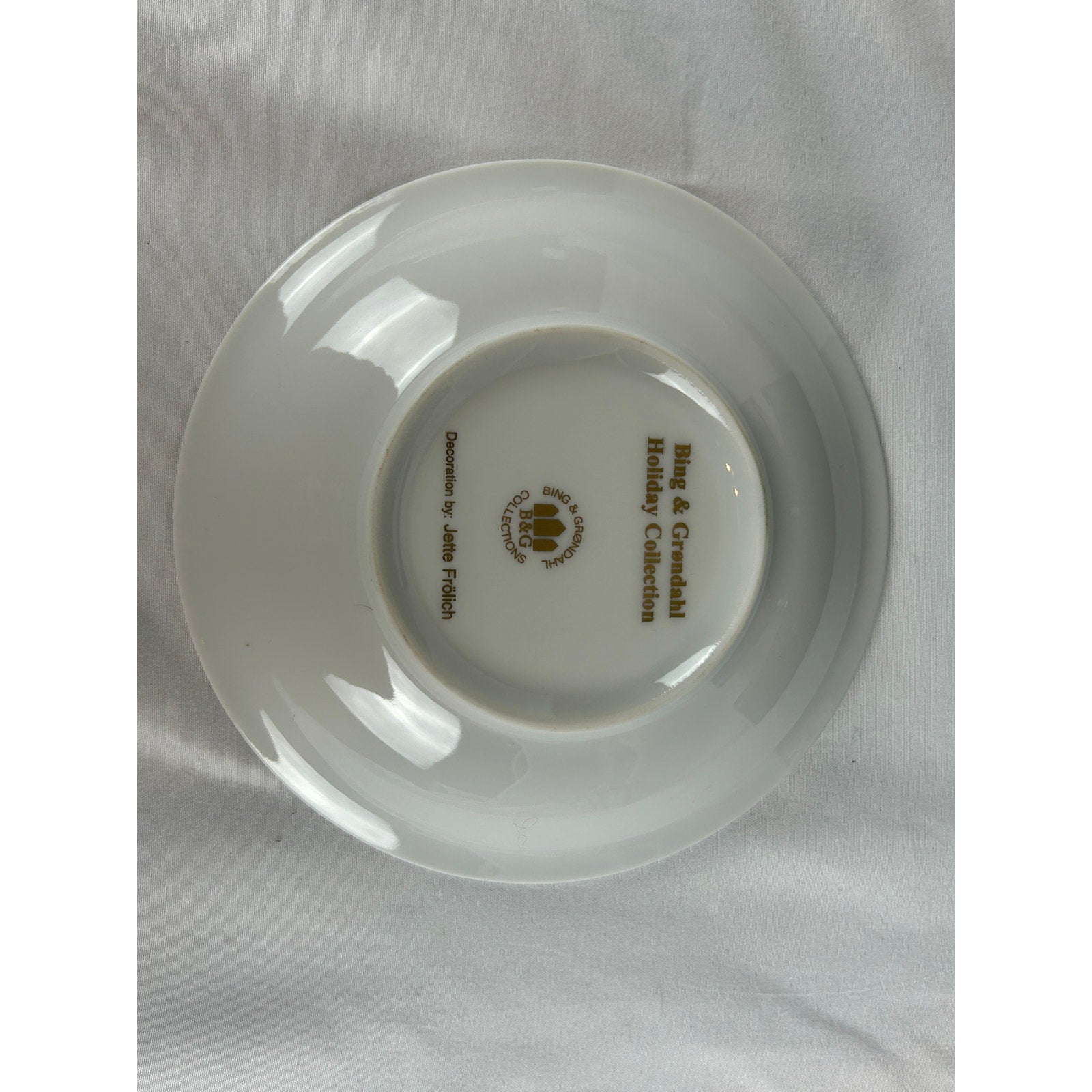 Bing Grondahl 1999 Holiday Cup Saucer Dessert Plate Set Jette Frolich Box