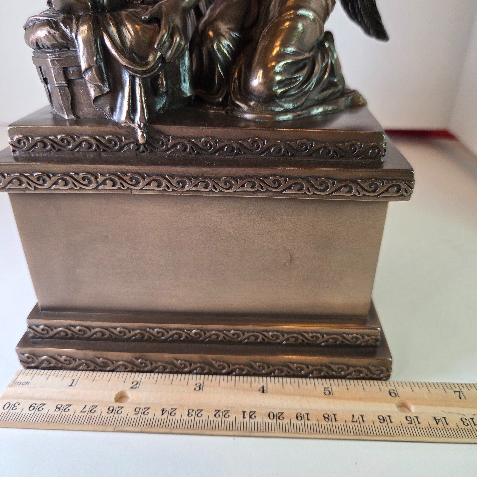 Angel and Baby Cold Cast Resin Urn for Human Ashes 6"x4 3/4"x9"